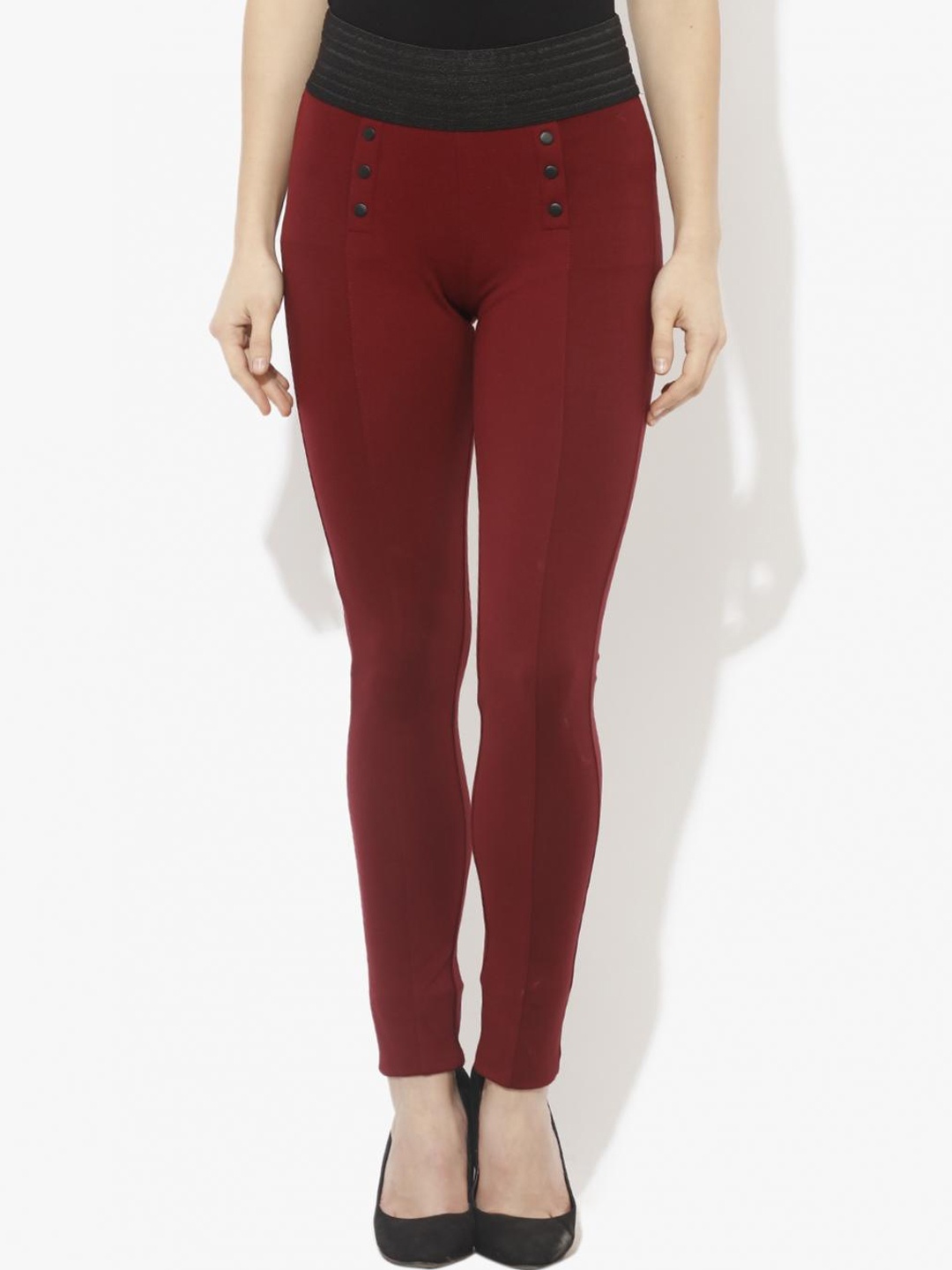 

Lakshita Women Skinny Fit Jeggings, Maroon