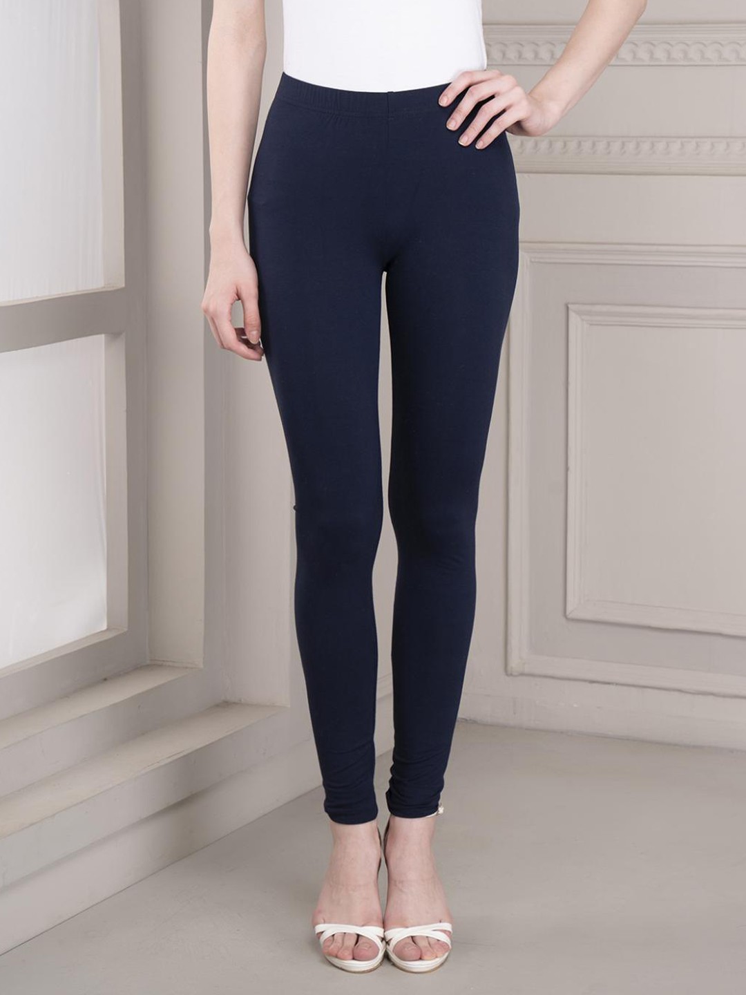 

Lakshita Women Skinny Fit Cotton Jeggings, Navy blue