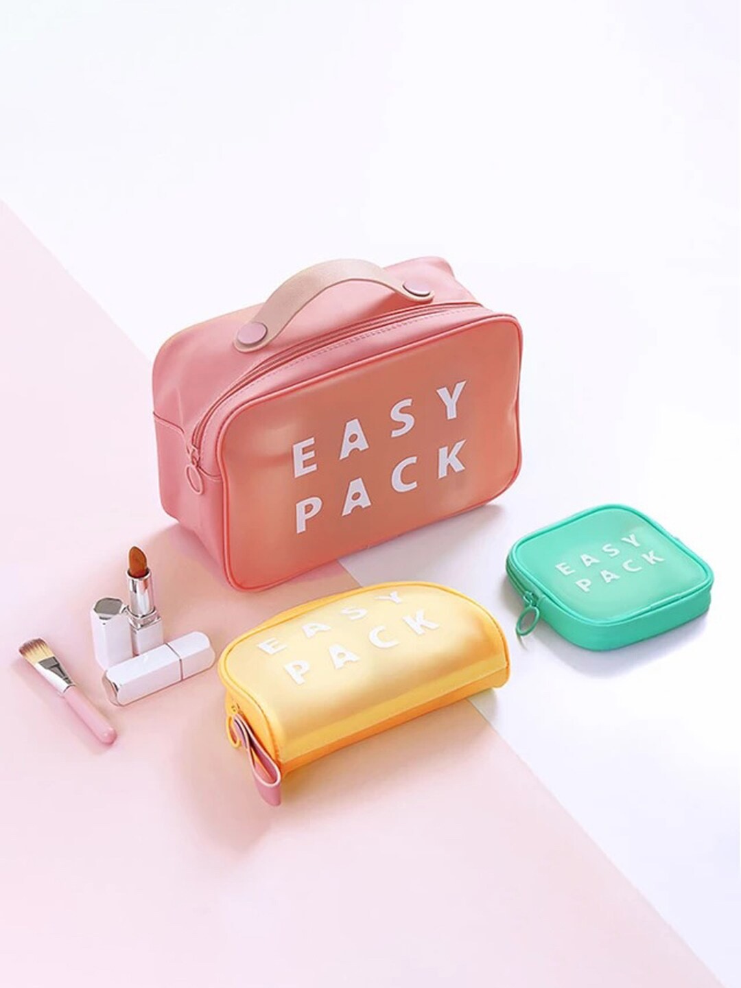 

MARKET99 Yellow Printed Travel Pouch