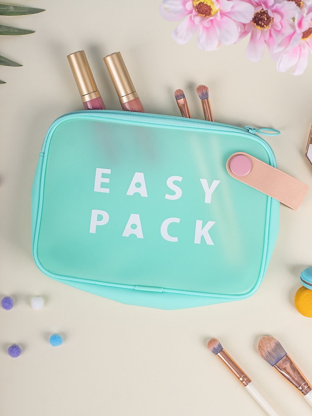 

MARKET99 Easy Pack Printed Square Travel Pouch, Blue
