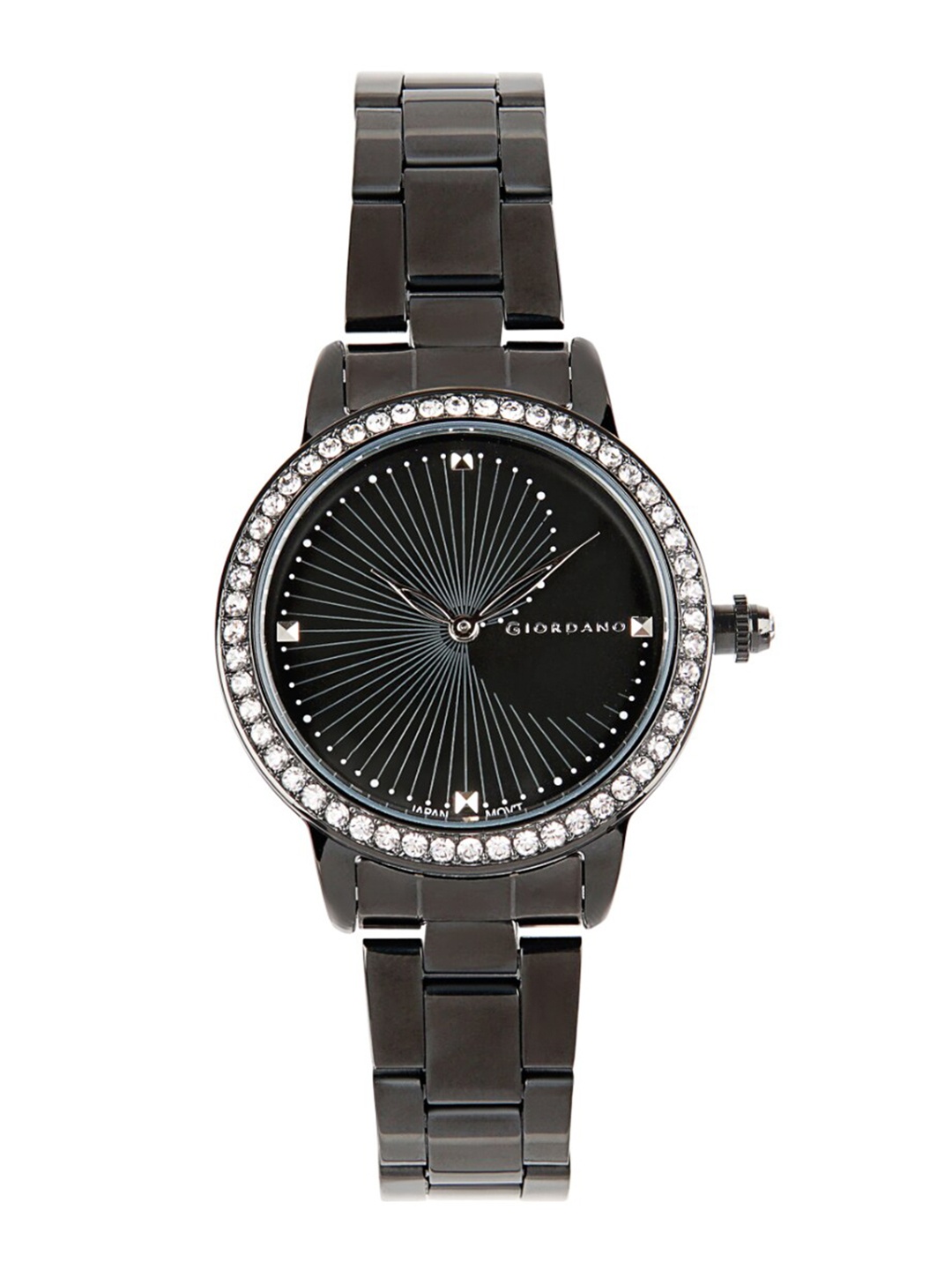 

GIORDANO Women Stainless Steel Bracelet Analogue Light Powered Watch GZ-60046-22, Black