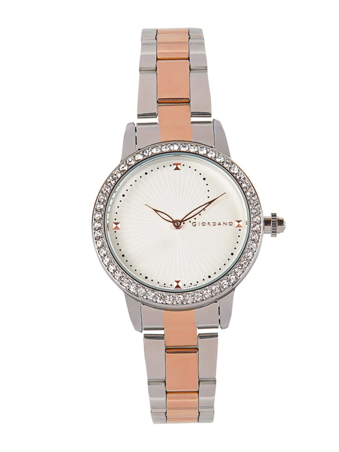 

GIORDANO Women Stainless Steel Bracelet Analogue Light Powered Watch GZ-60046-11, White