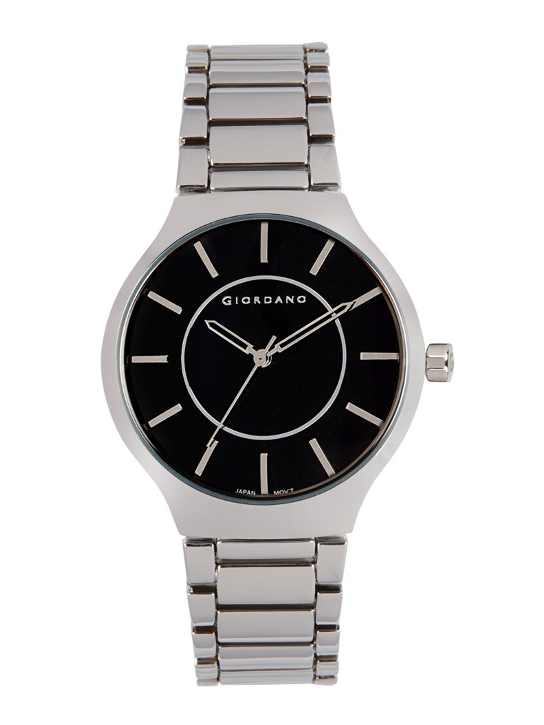 

GIORDANO Women Dial & Stainless Steel Bracelet Style Straps Analogue Light Powered Watch GZ-60044-11, Black