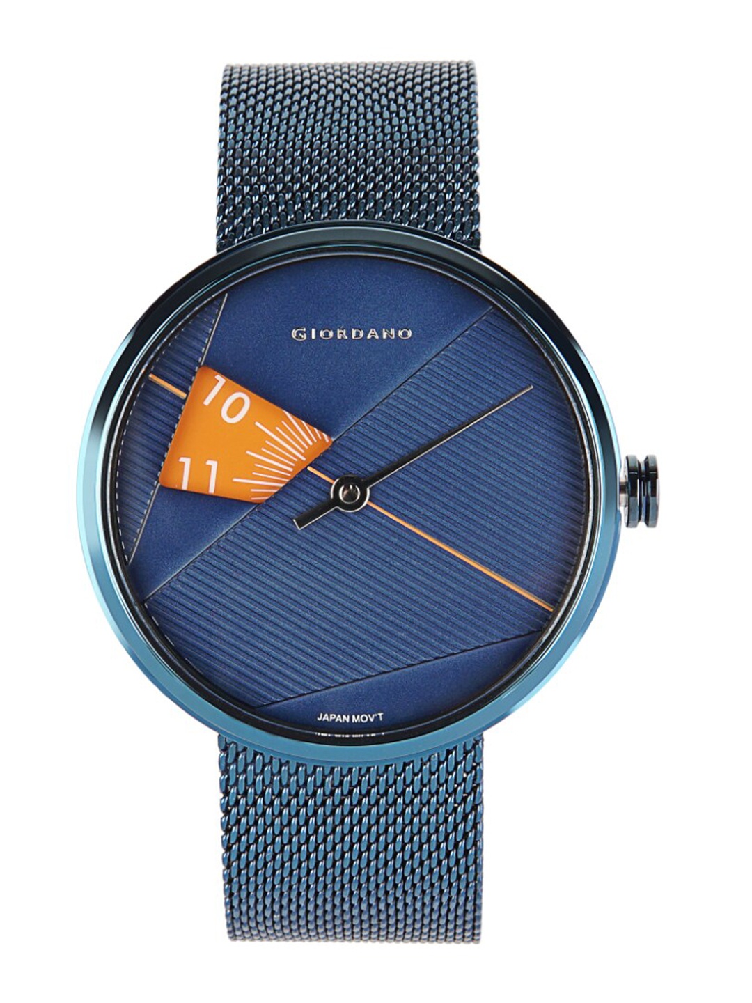 

GIORDANO Men Textured Round Dial & Bracelet Style Straps Analogue Watch- GZ-50050-22, Blue