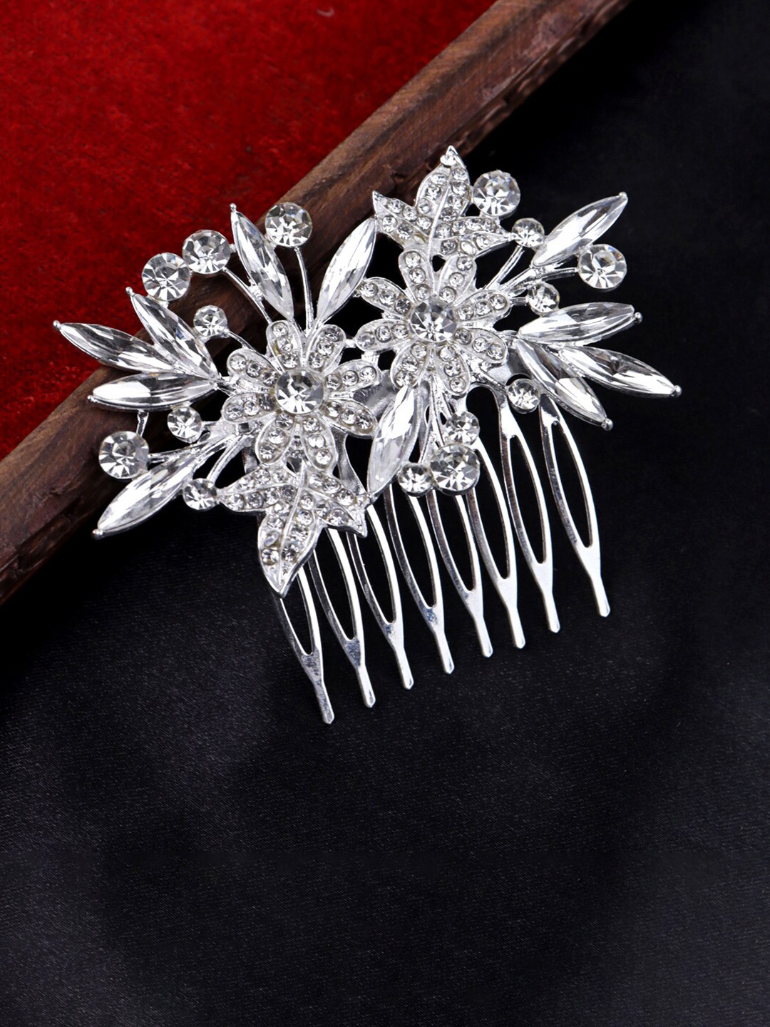 

Krelin Women Embellished Comb Pin, Silver