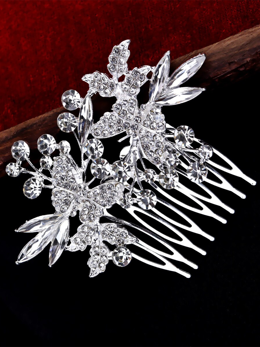 

Krelin Women Embellished Comb Pin, Silver