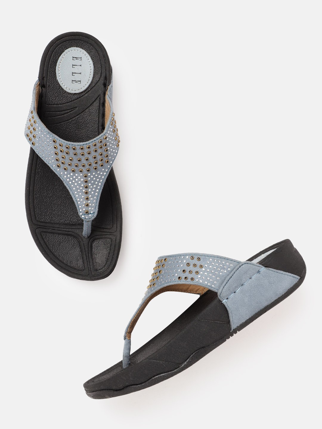 

ELLE Women Embellished Comfort Heels, Blue