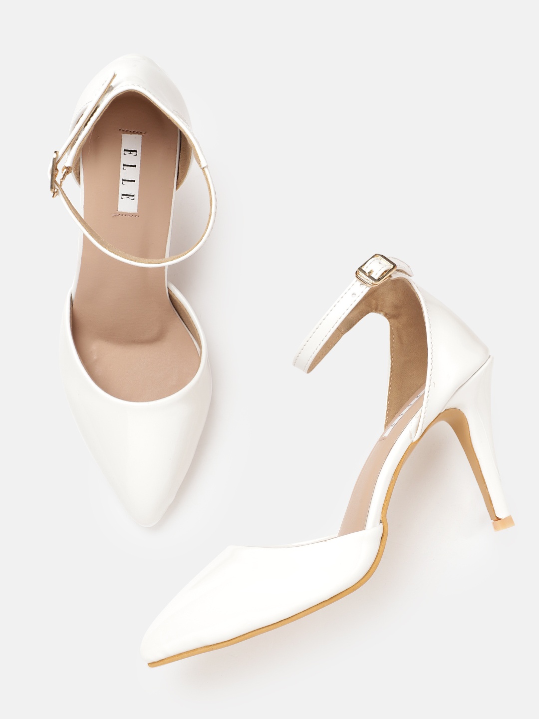 

ELLE Women Mid-Top Stiletto Heel Pumps, White