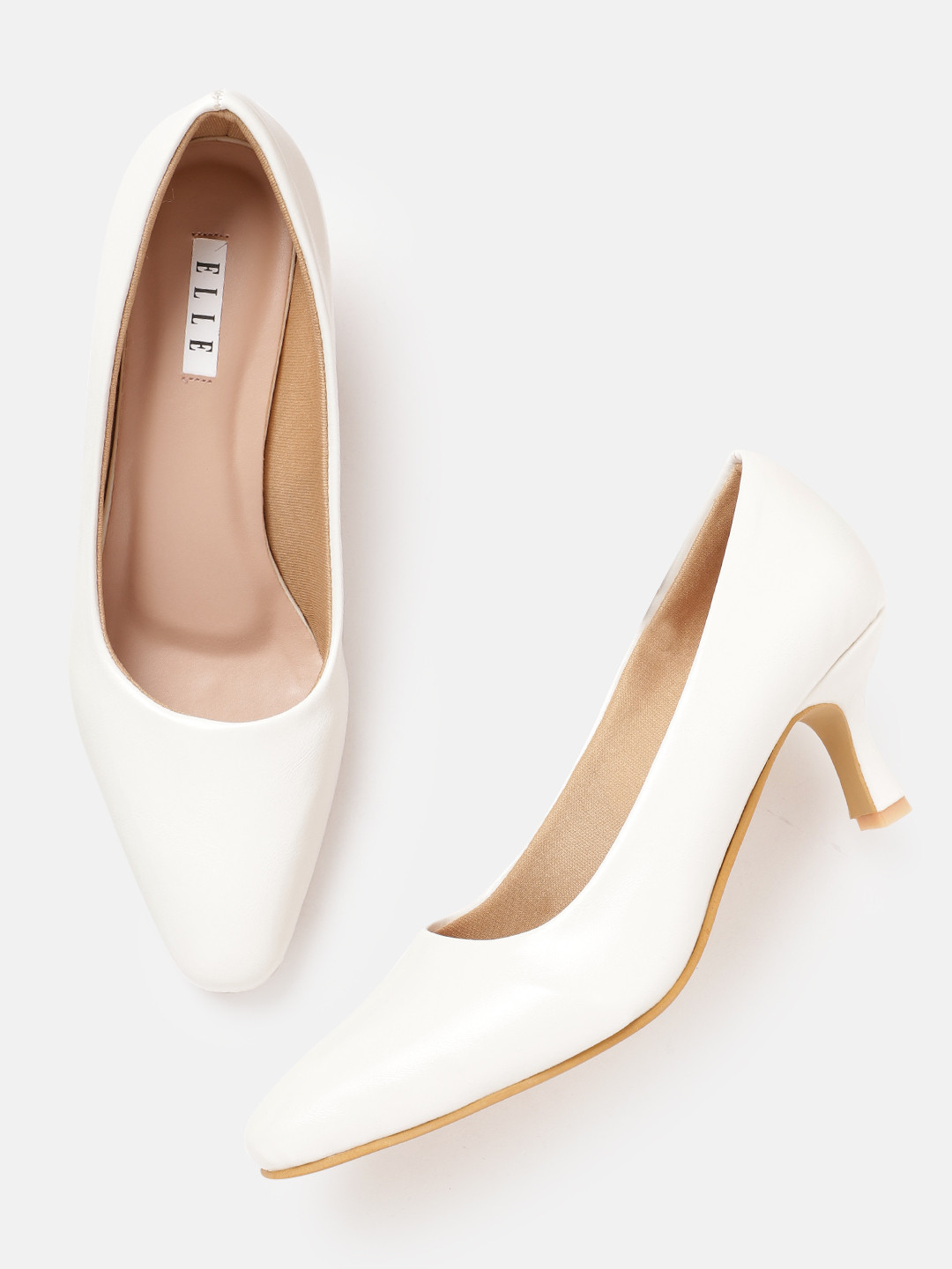 

ELLE Kitten Pumps, White