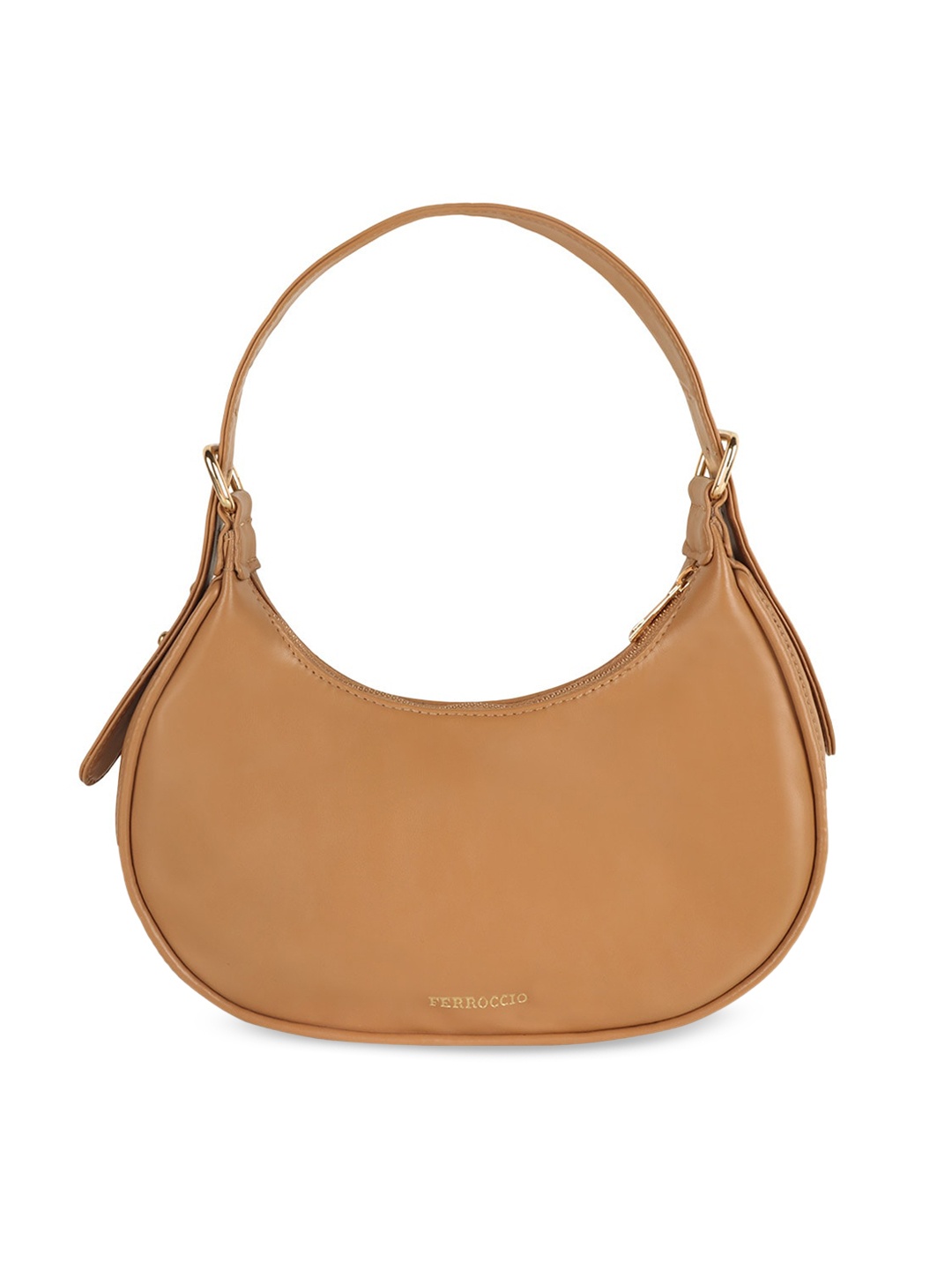 

FERROCCIO Half Moon Hobo Bag, Taupe