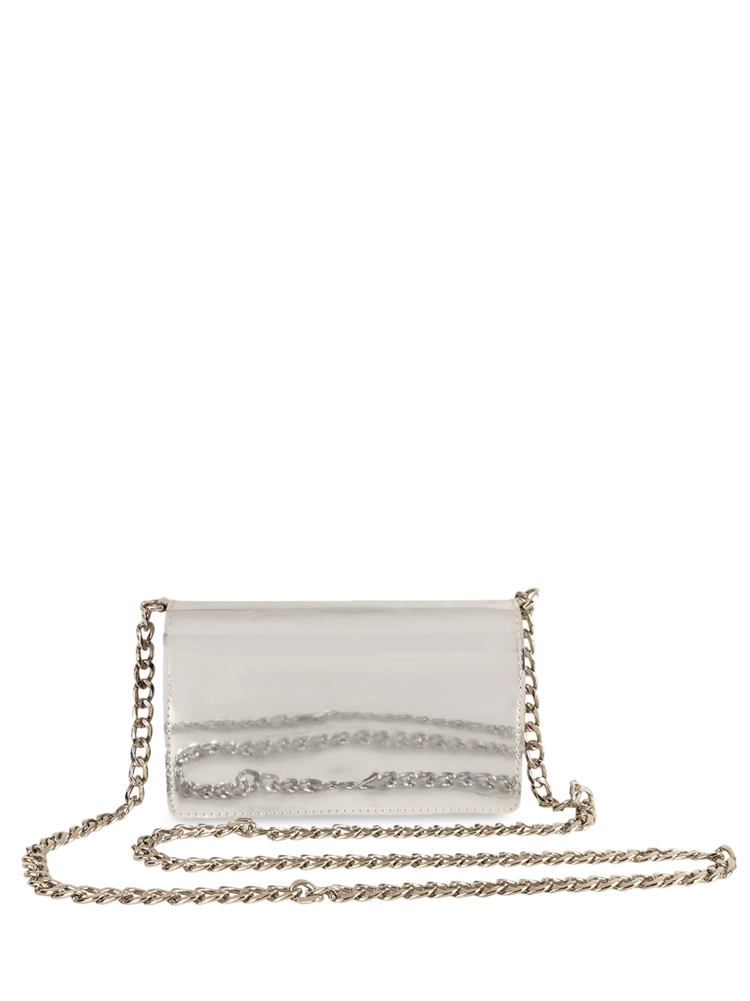 

FERROCCIO Textured Structured Sling Bag, Silver
