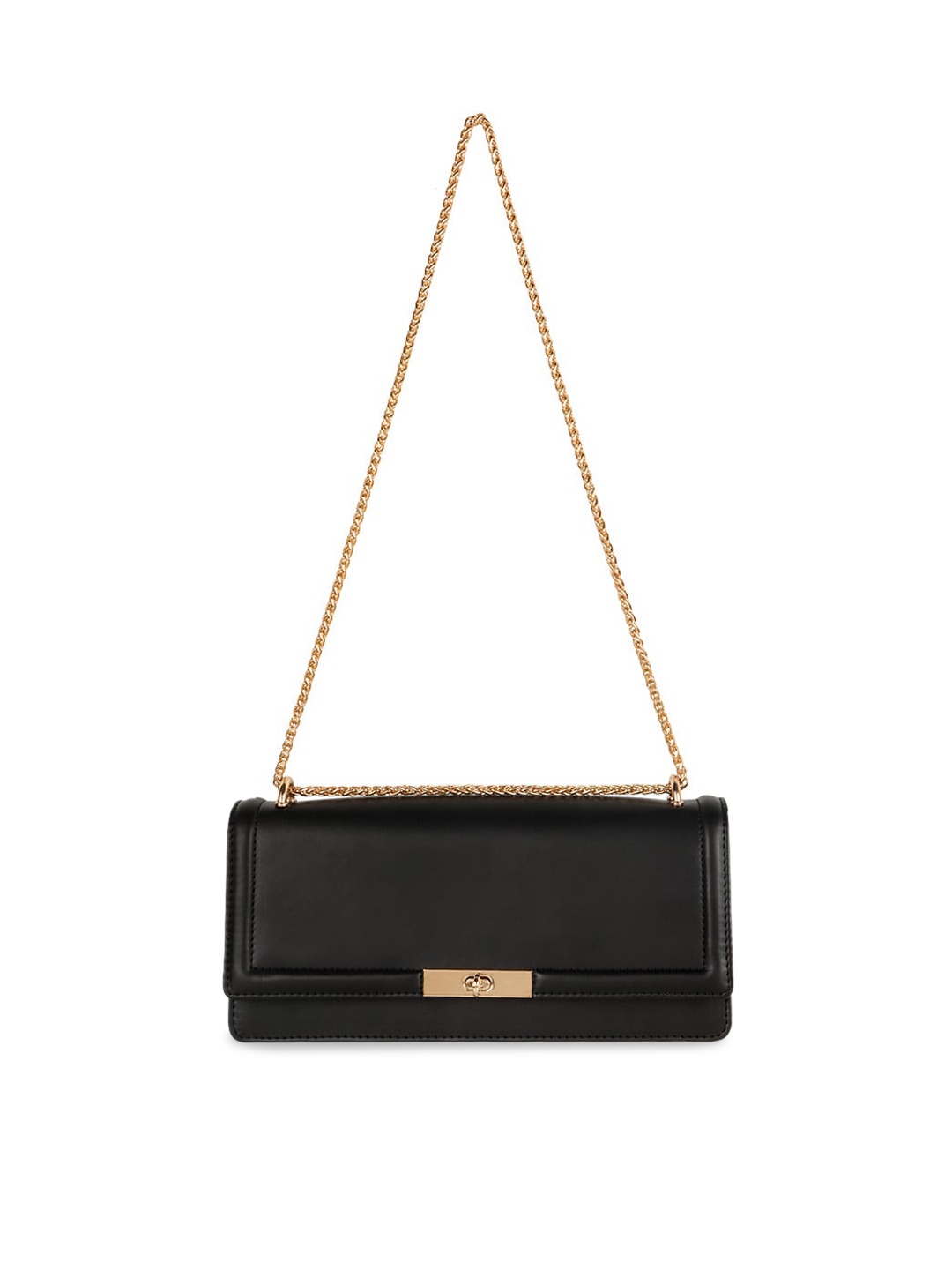 

FERROCCIO PU Water Resistant Structured Sling Bag, Black