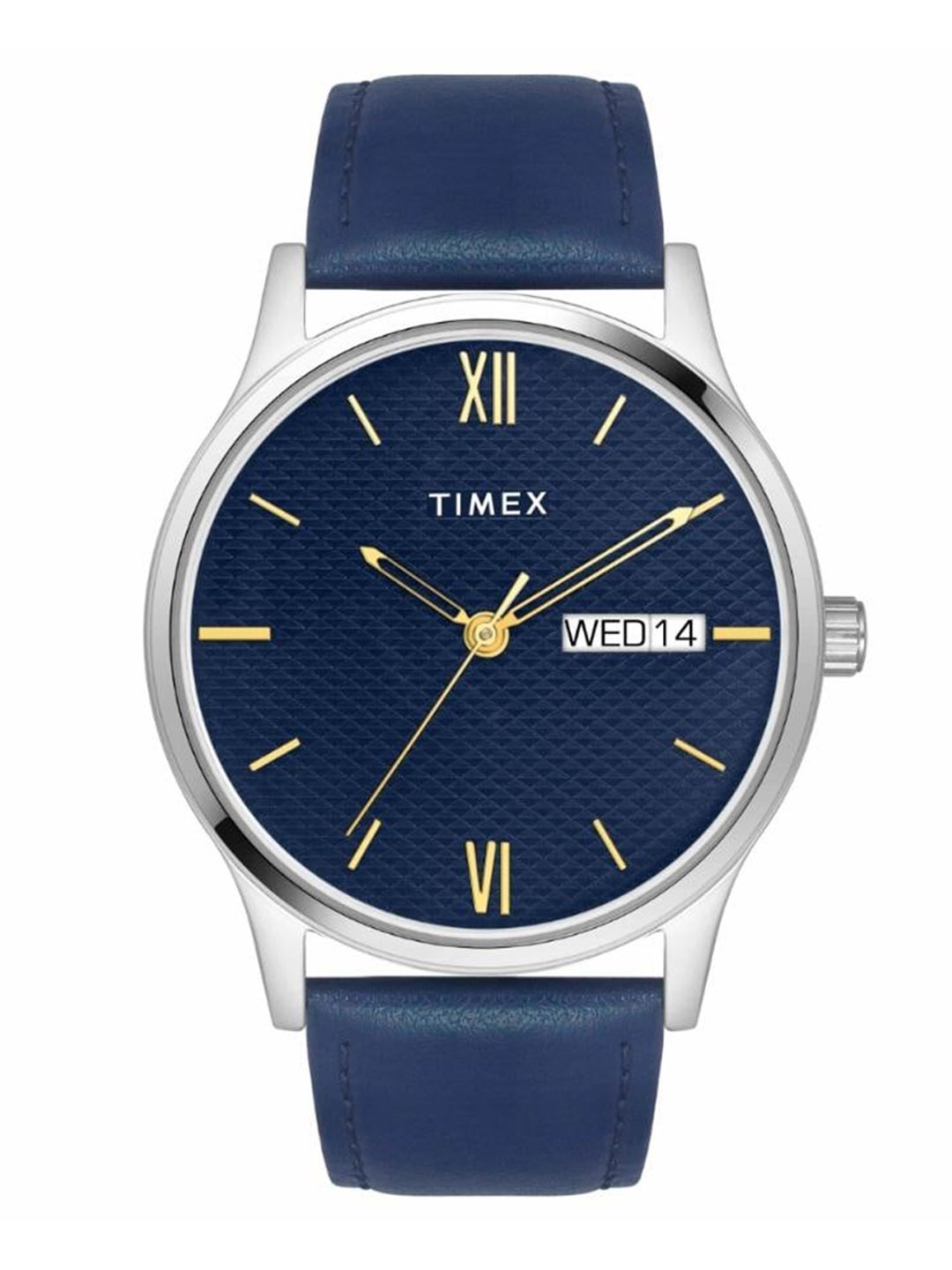 

Timex Men Brass Dial & Leather Straps Analogue Watch TW0TG8310, Blue