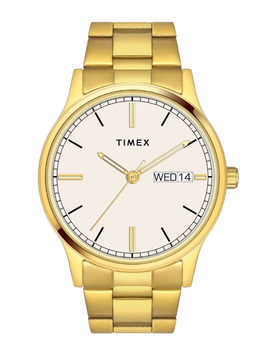 

Timex Men Brass Dial & Stainless Steel Straps Analogue Watch TW0TG8313, White