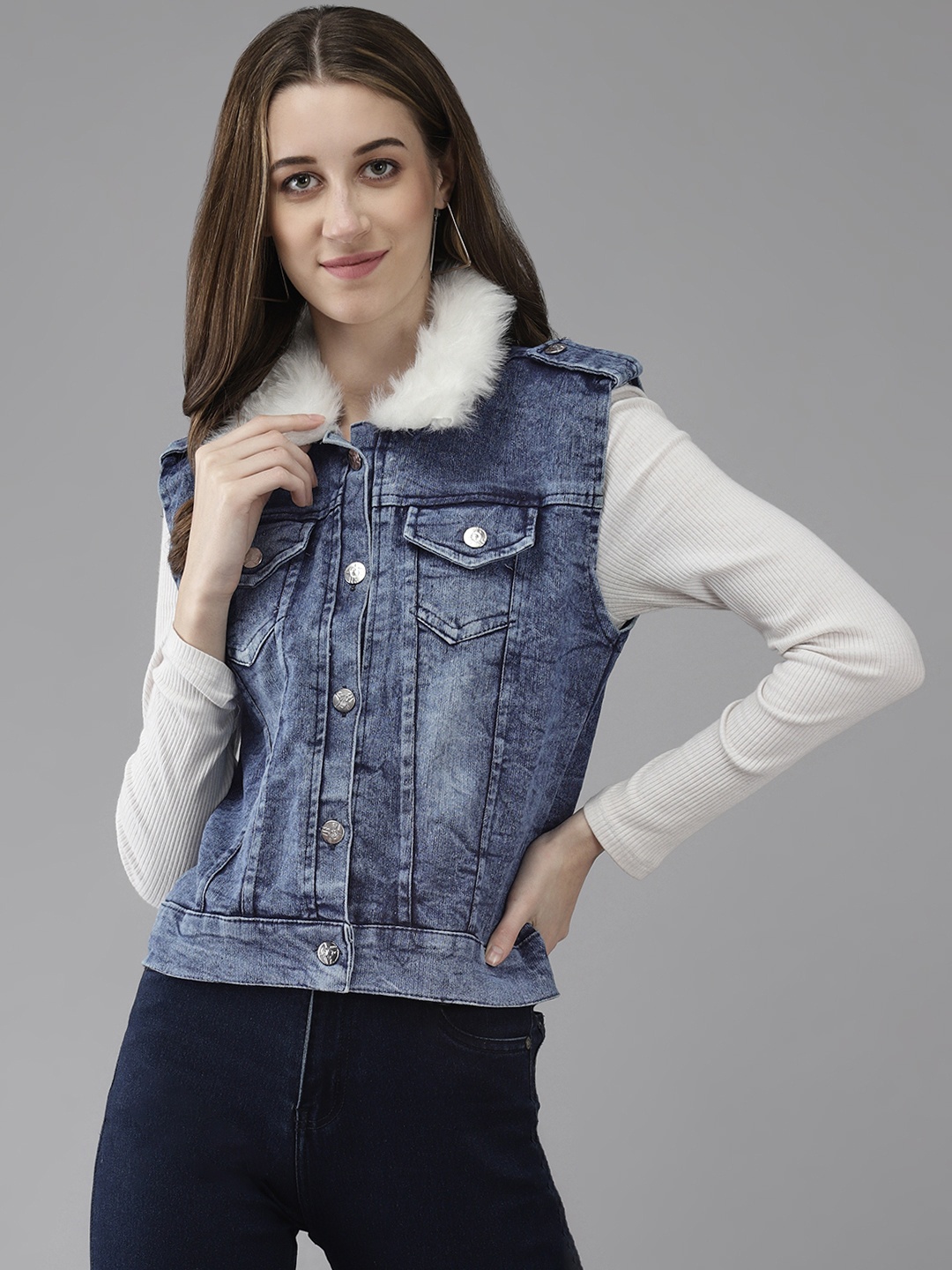 

Aarika Denim Jacket, Blue