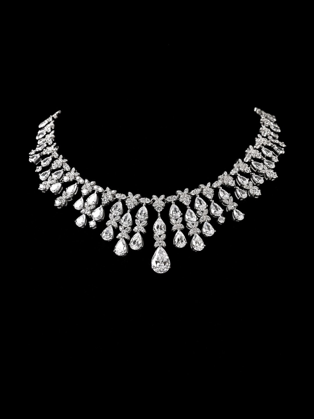 

Clara 925 Sterling Silver Cubic Zirconia Studded Necklace