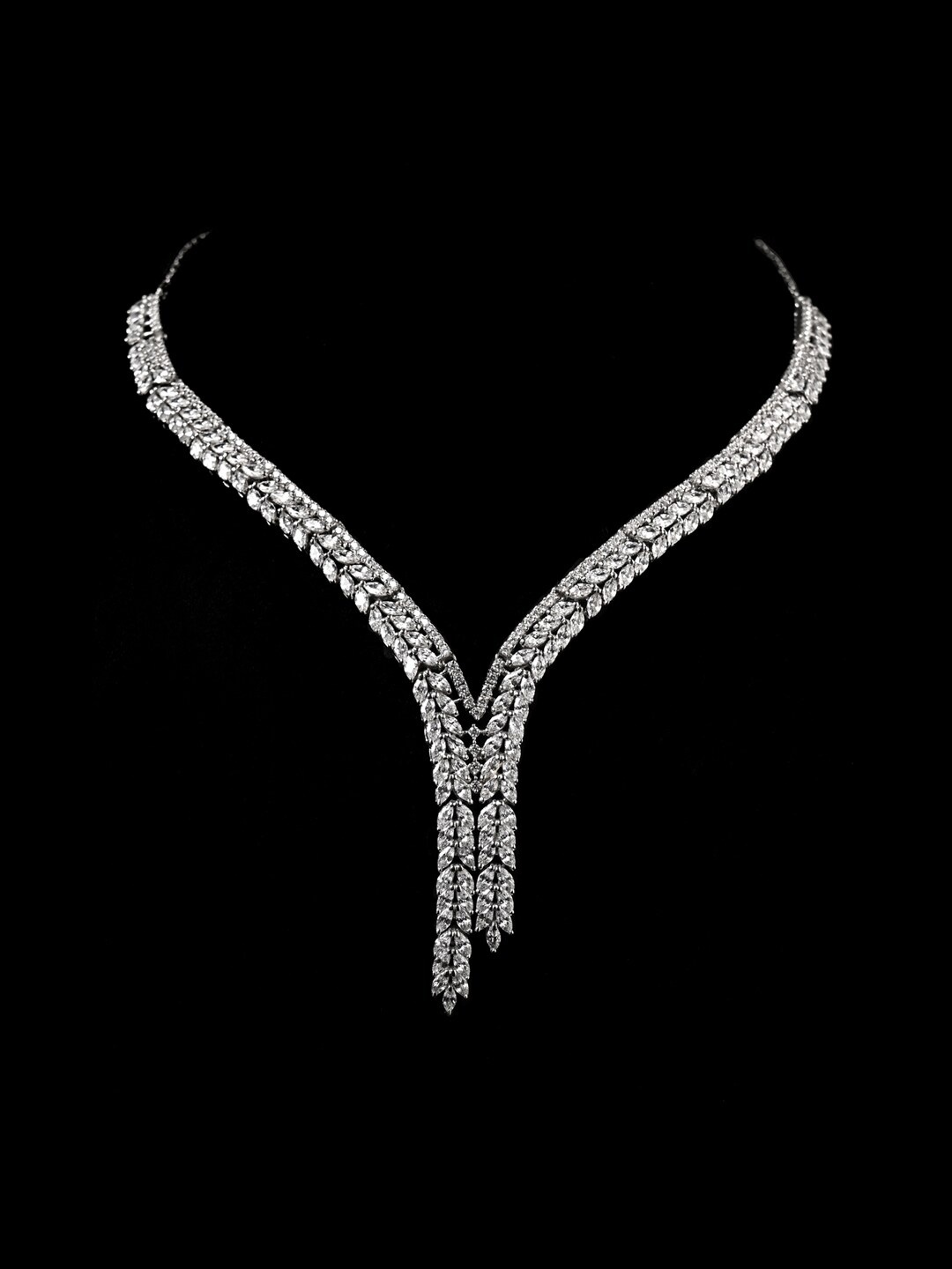 

Clara 925 Sterling Silver Cubic Zirconia Studded Necklace