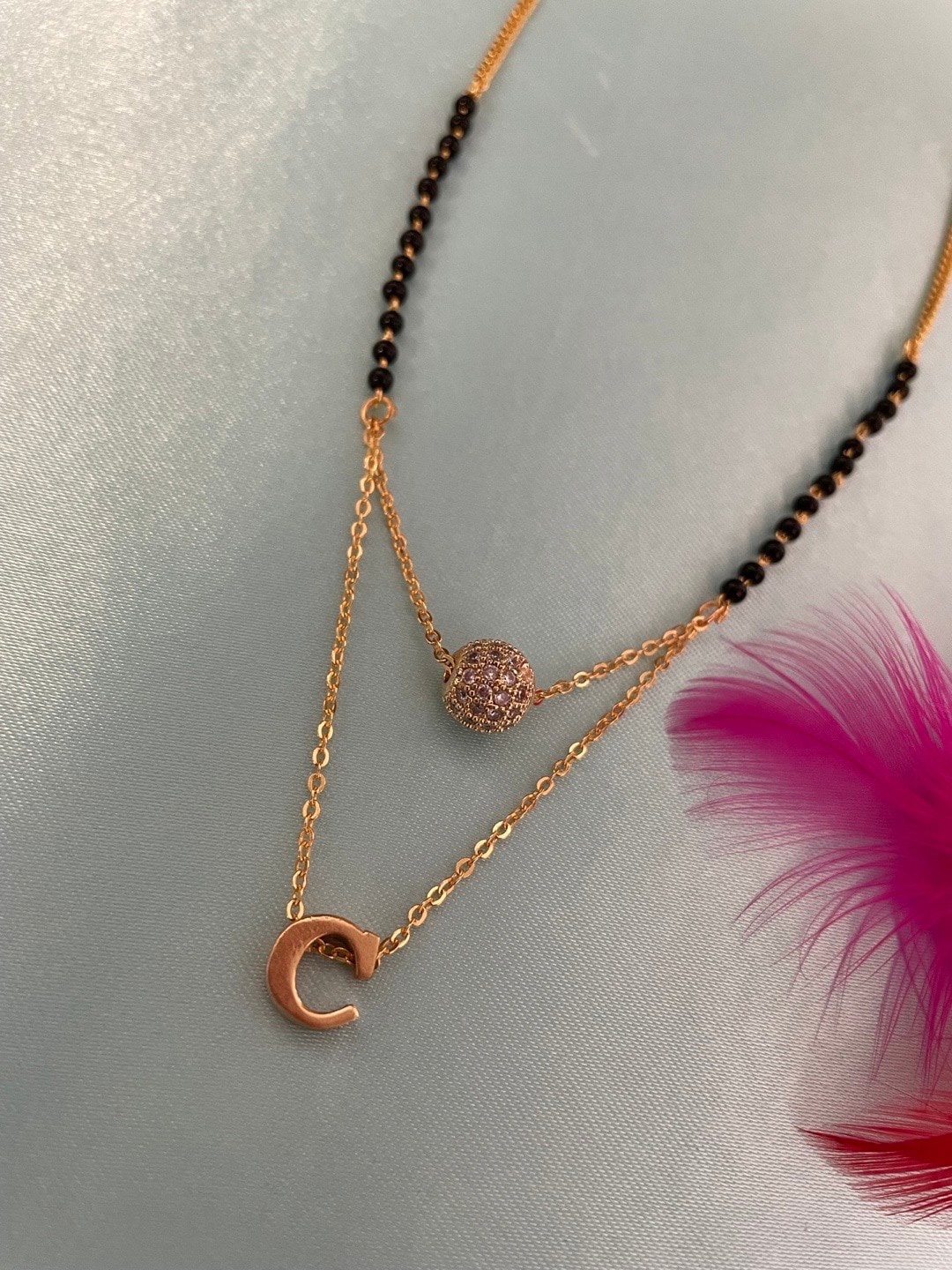 

Digital Dress Room Gold-Plated Beaded AD Studded Mangalsutra