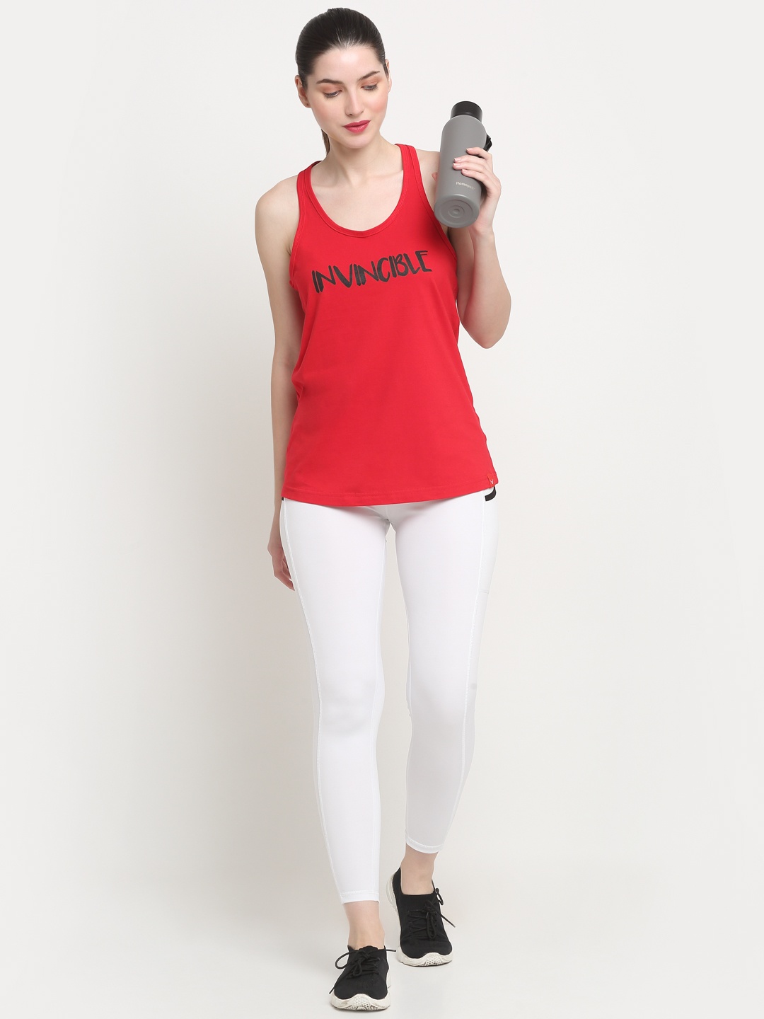 

Invincible Women Workout Tank Top, Red