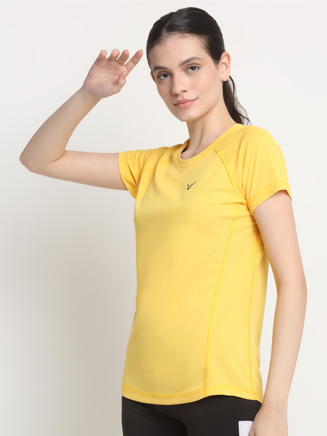 

Invincible Raglan Sleeves Dry Fit Sports T-shirt, Yellow