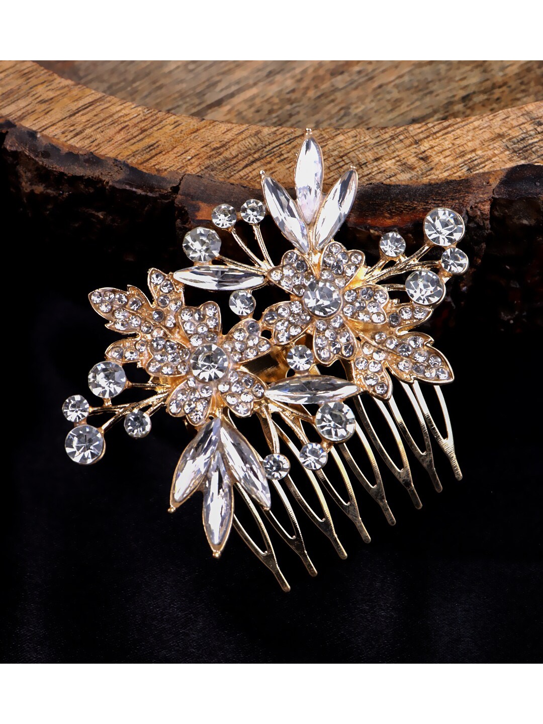 

FIMBUL Women Embellished Crystal Bride Wedding Hair Comb Pin, White
