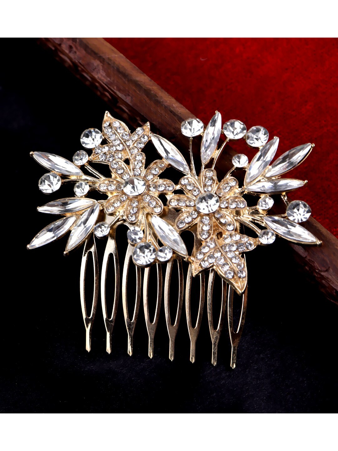 

FIMBUL Women Embellished Crystal Bride Wedding Hair Comb Pin, White