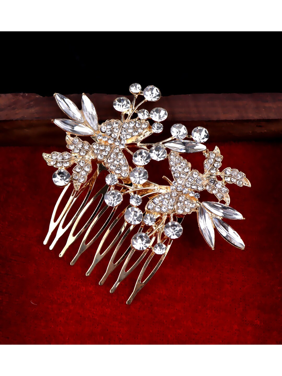 

FIMBUL Women Embellished Crystal Bride Wedding Hair Comb Pin, White