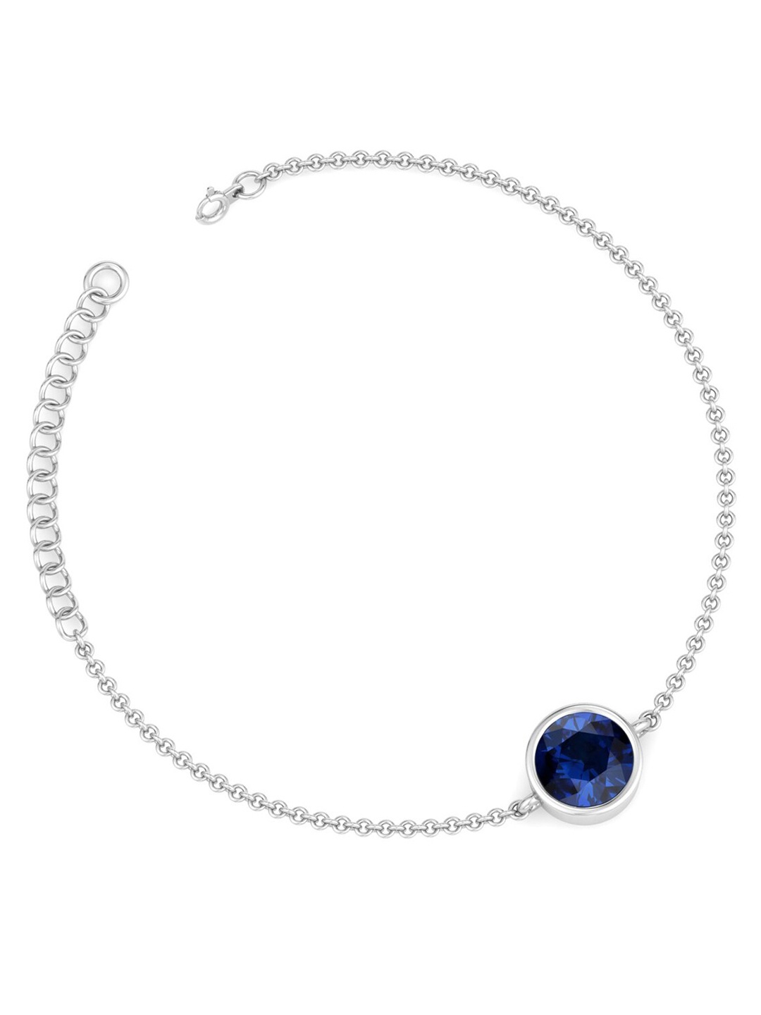 

Inddus Jewels Women Sterling Silver Cubic Zirconia Link Bracelet