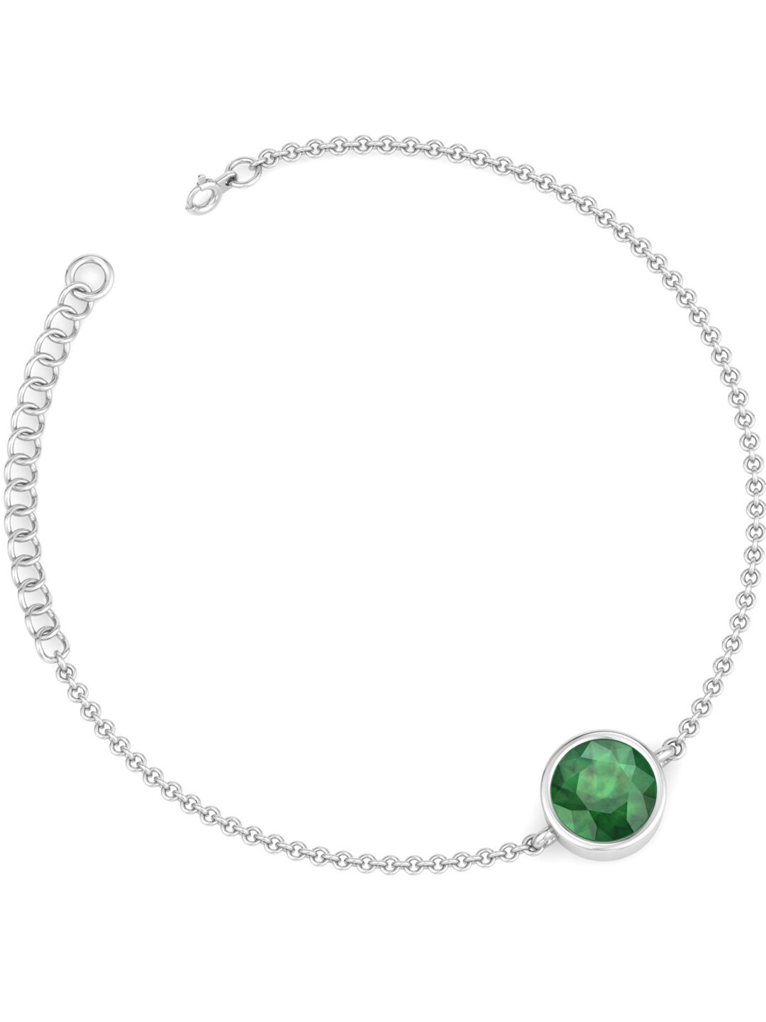 

Inddus Jewels Women Sterling Silver Cubic Zirconia Link Bracelet