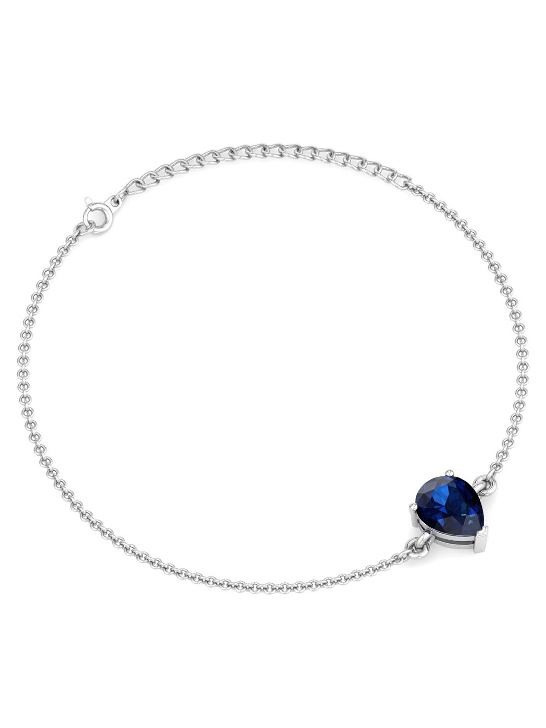 

Inddus Jewels Women Sterling Silver Cubic Zirconia Link Bracelet