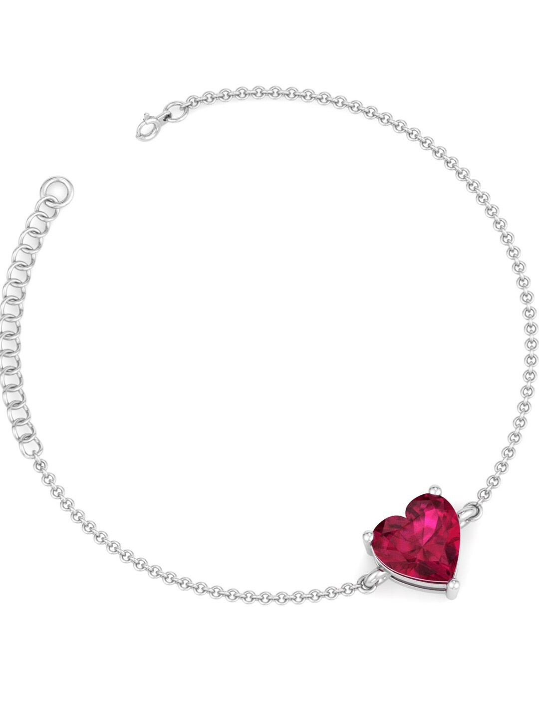 

Inddus Jewels Women Sterling Silver Cubic Zirconia Link Bracelet