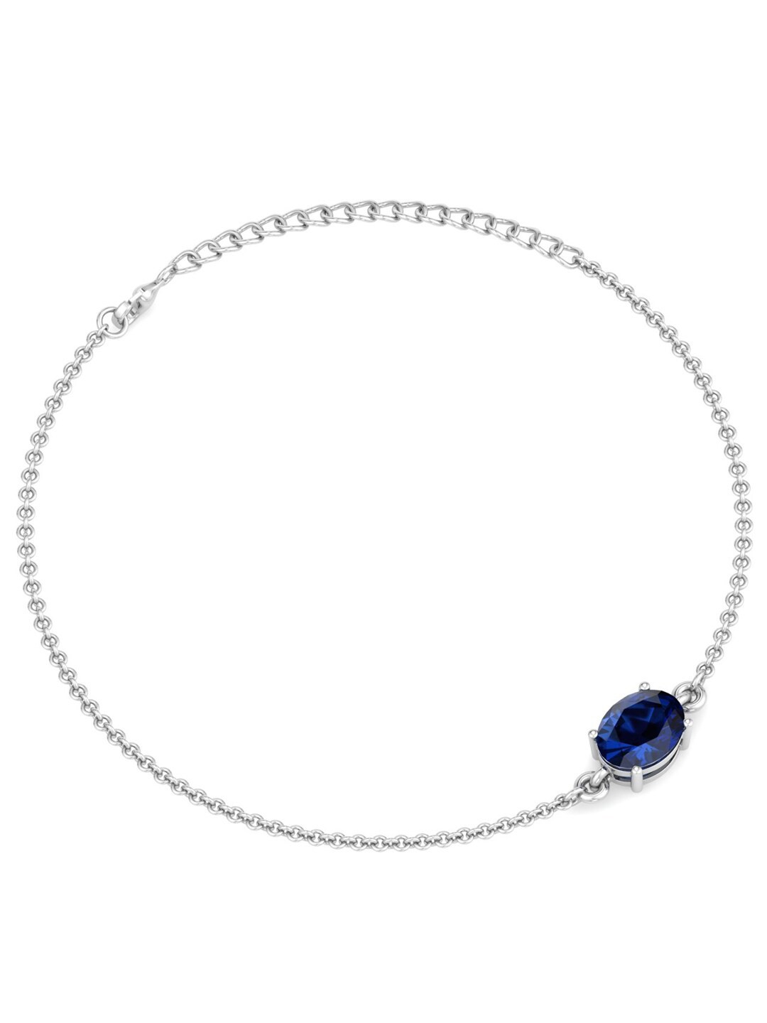 

Inddus Jewels Women Sterling Silver Cubic Zirconia Link Bracelet