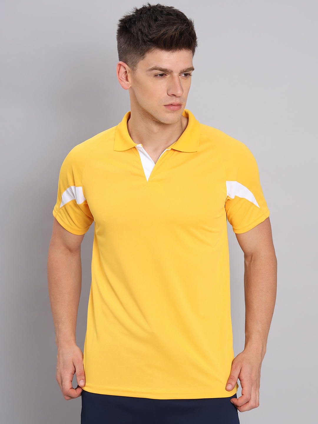 

Technosport Polo Collar Antimicrobial Slim Fit T-shirt, Yellow