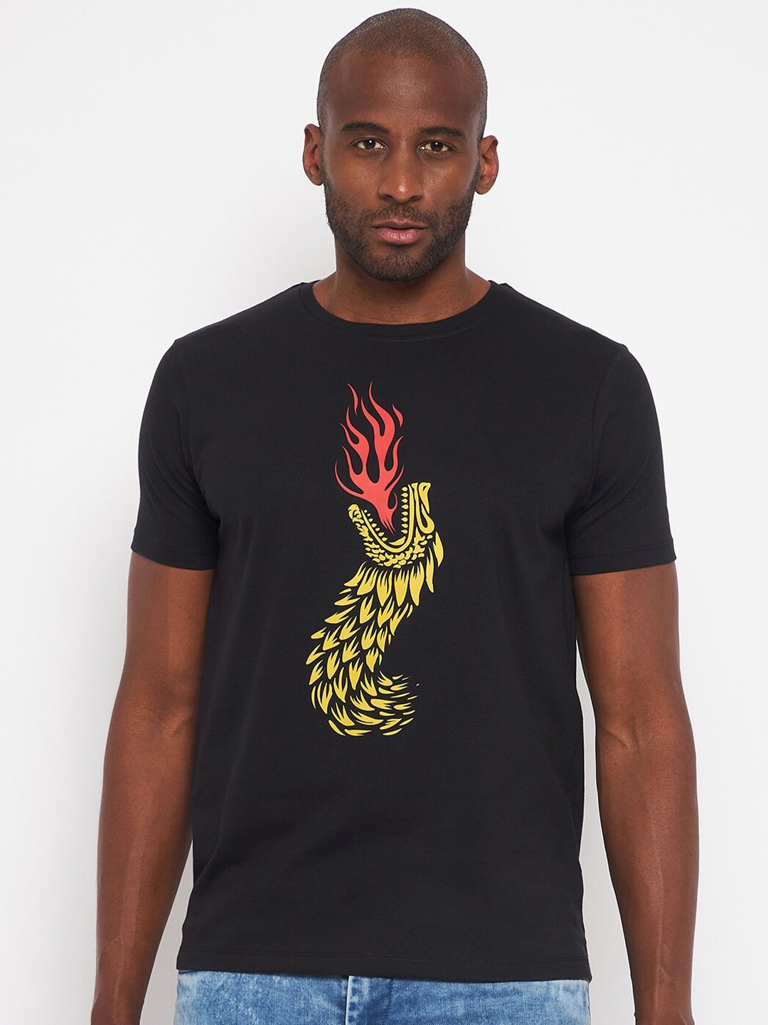 

Wear Your Mind Graphic Printed Pure Cotton T-shirt, Black