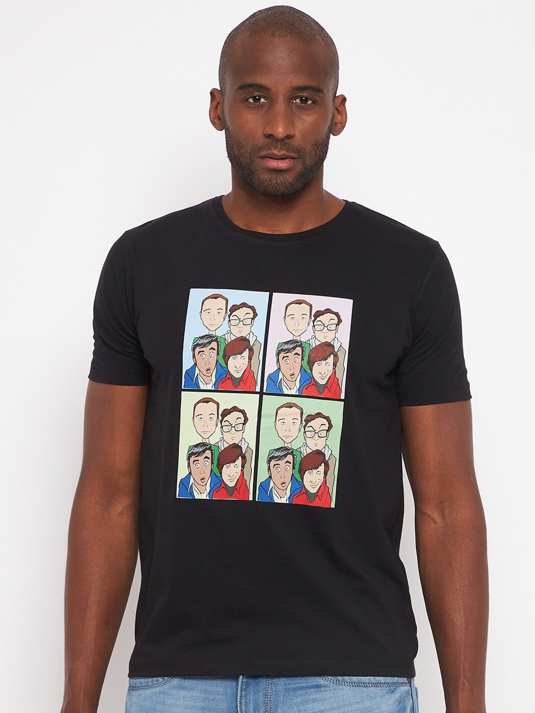 

Wear Your Mind Graphic Printed Pure Cotton T-shirt, Black