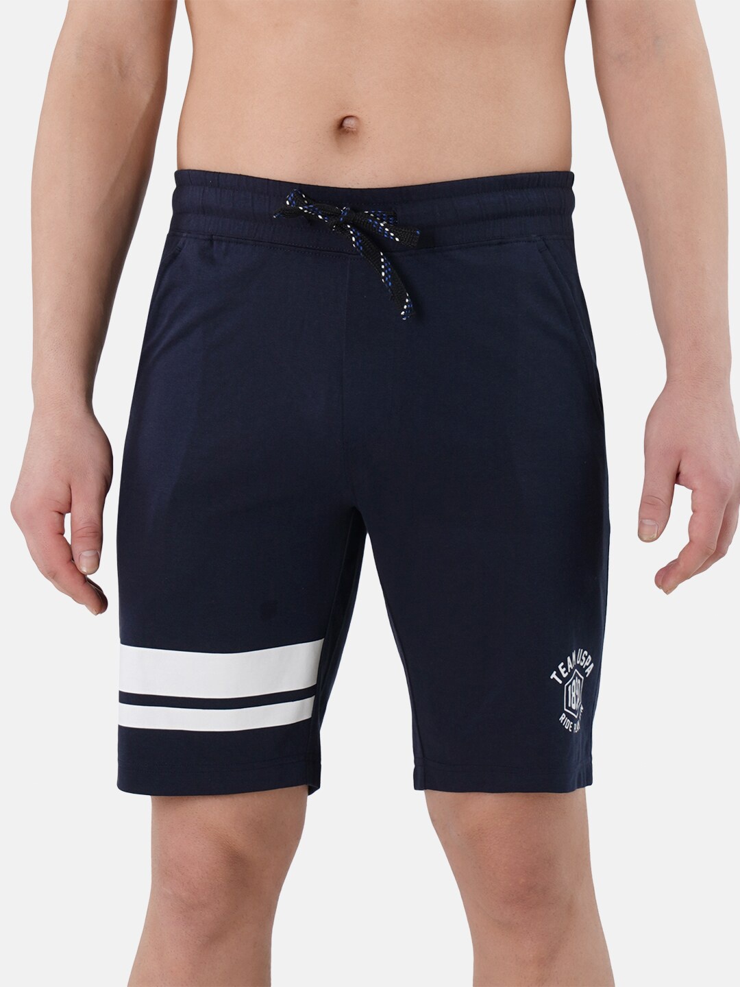 

U.S. Polo Assn. Men Printed Lounge Shorts, Navy blue