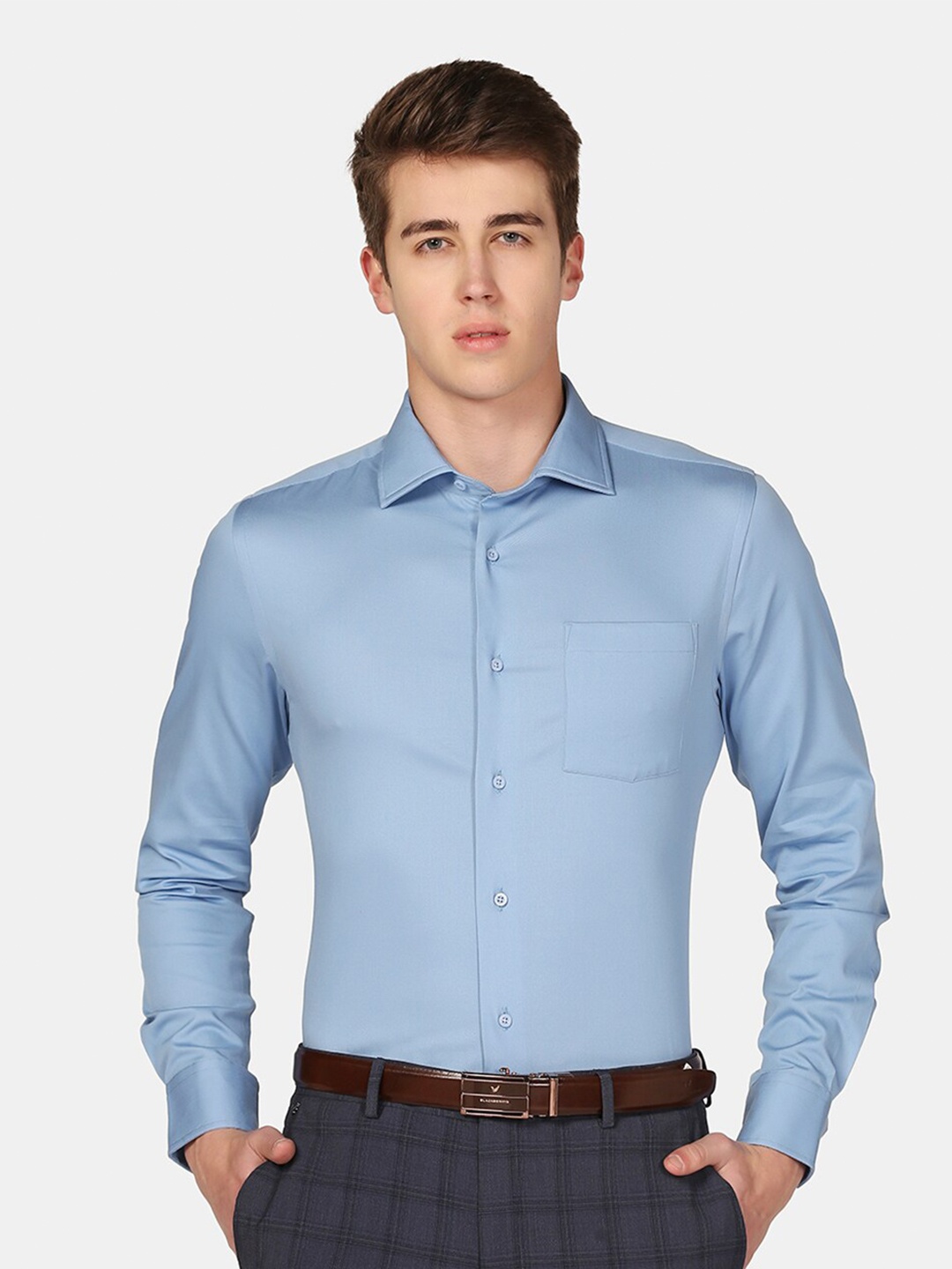 

Blackberrys India Slim Fit Formal Shirt, Blue