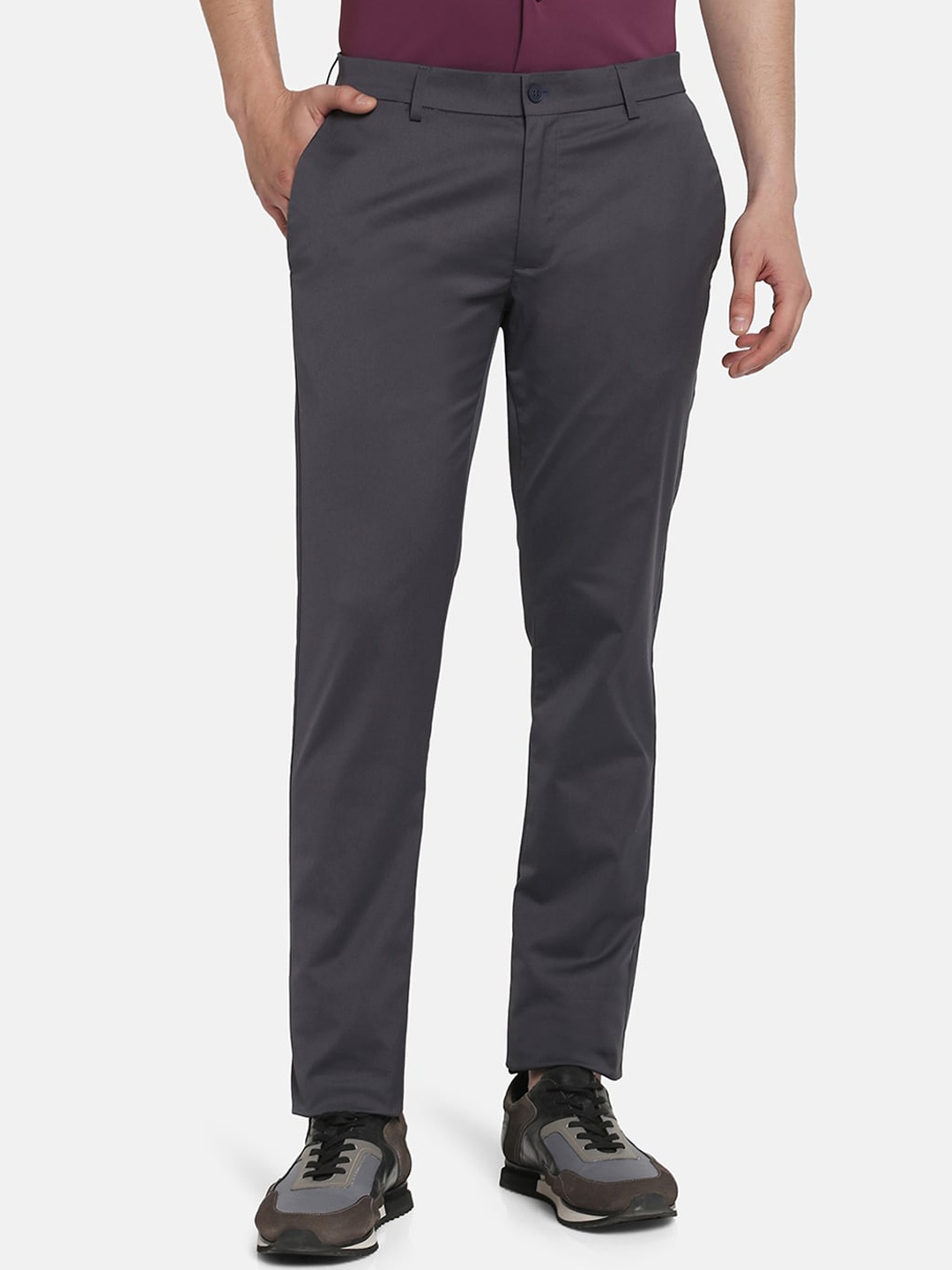 

Blackberrys TechPro Men Grey Casual Trouser