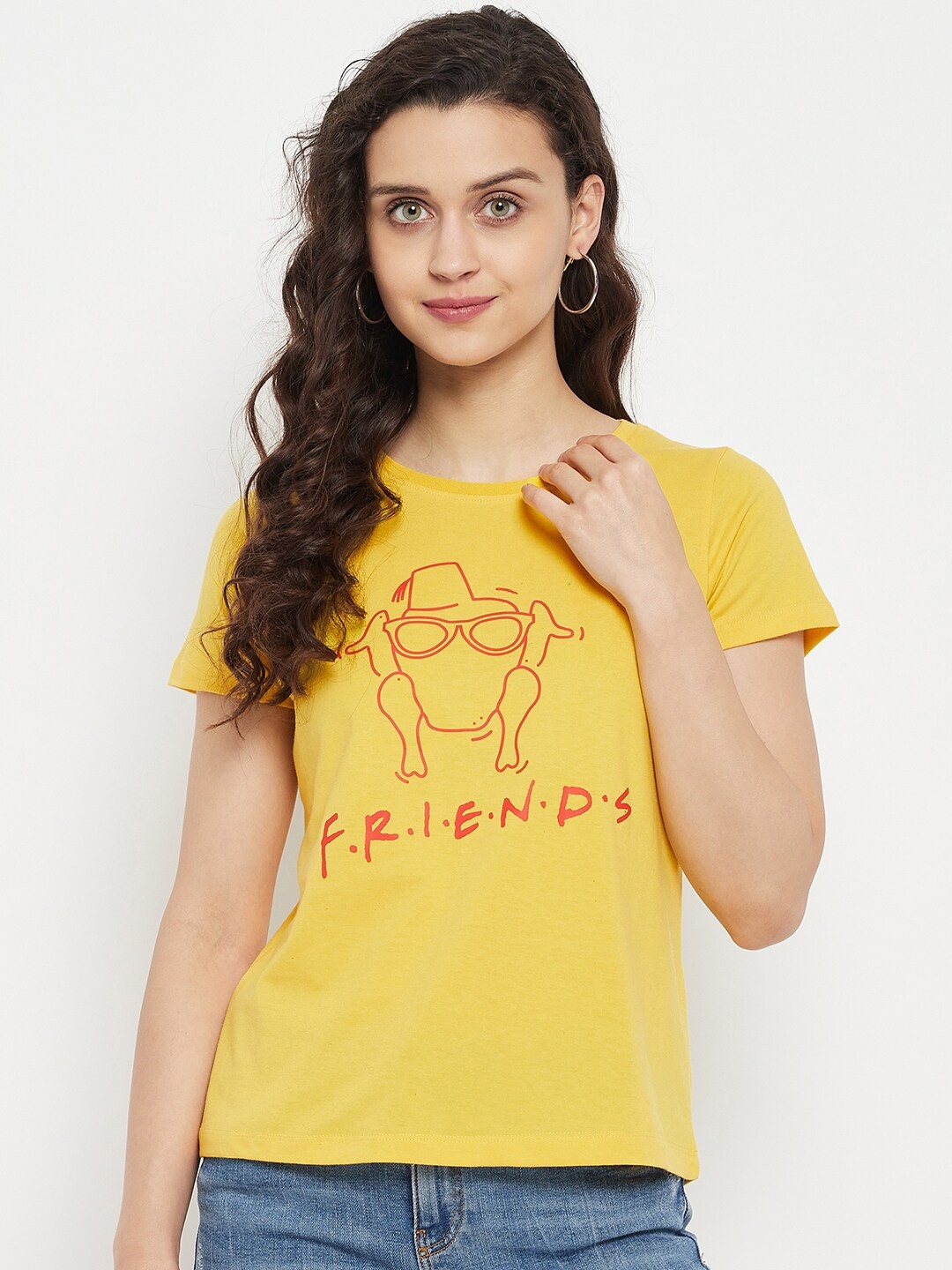 

Wear Your Mind Typography Printed Pure Cotton T-Shirt, Yellow