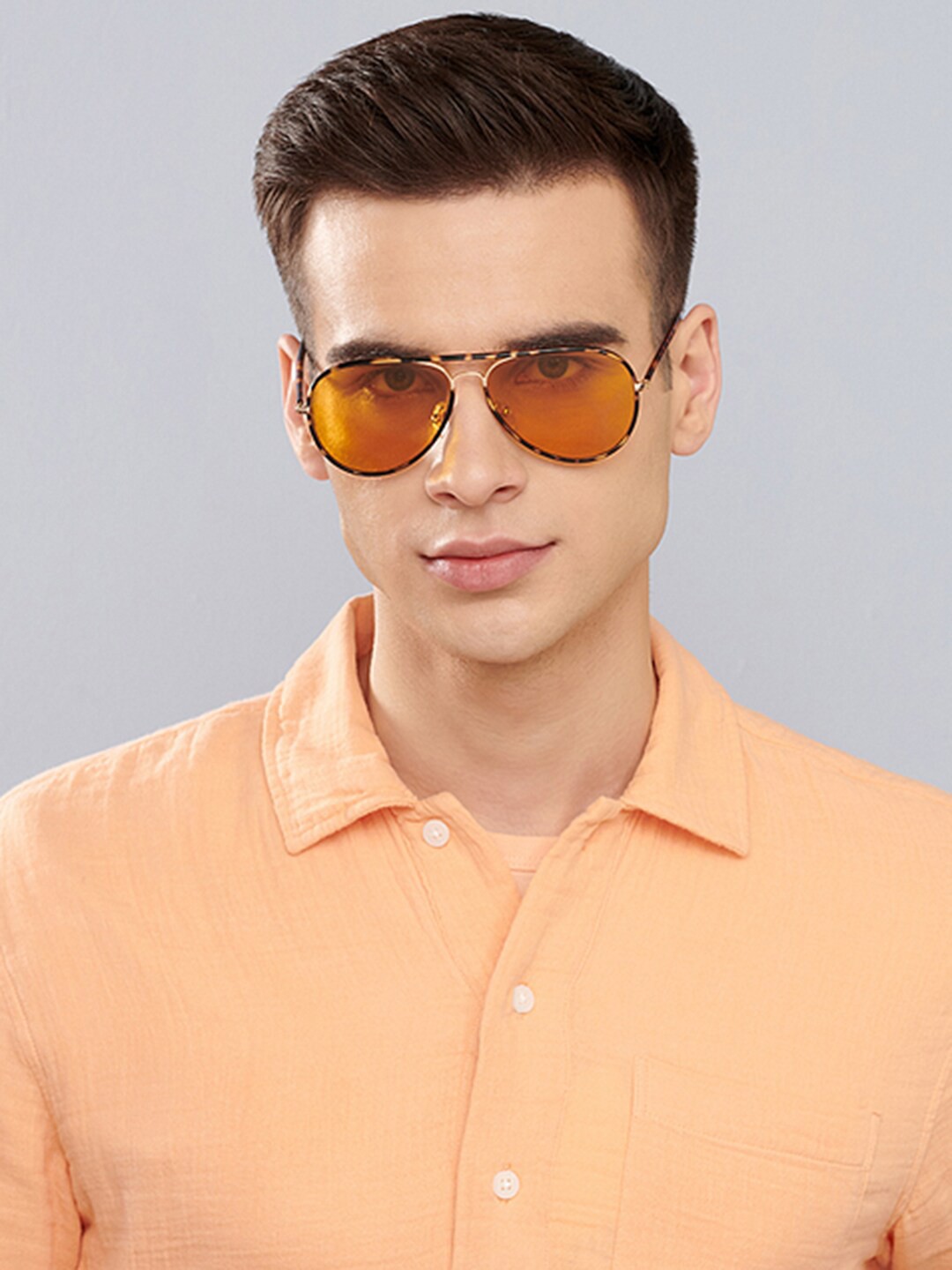 

John Jacobs Full Rim Aviator Sunglasses with UV Protected Lens 147415, Brown