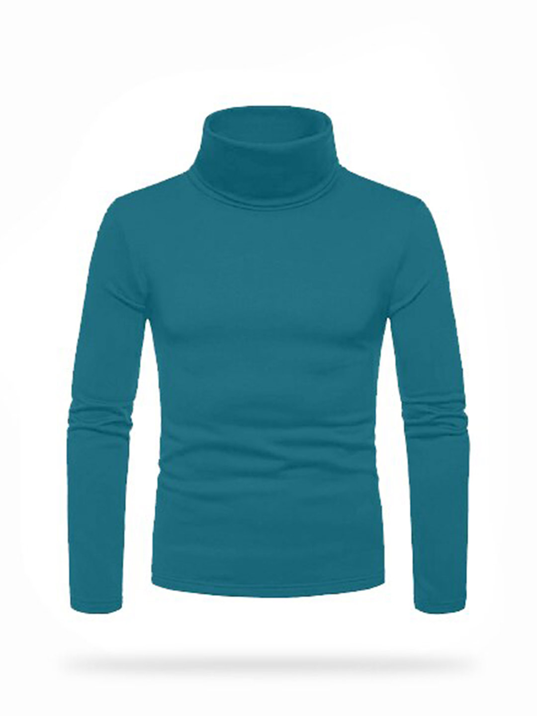 

AUSK Turtle Neck Long Sleeves Cotton T-shirt, Teal