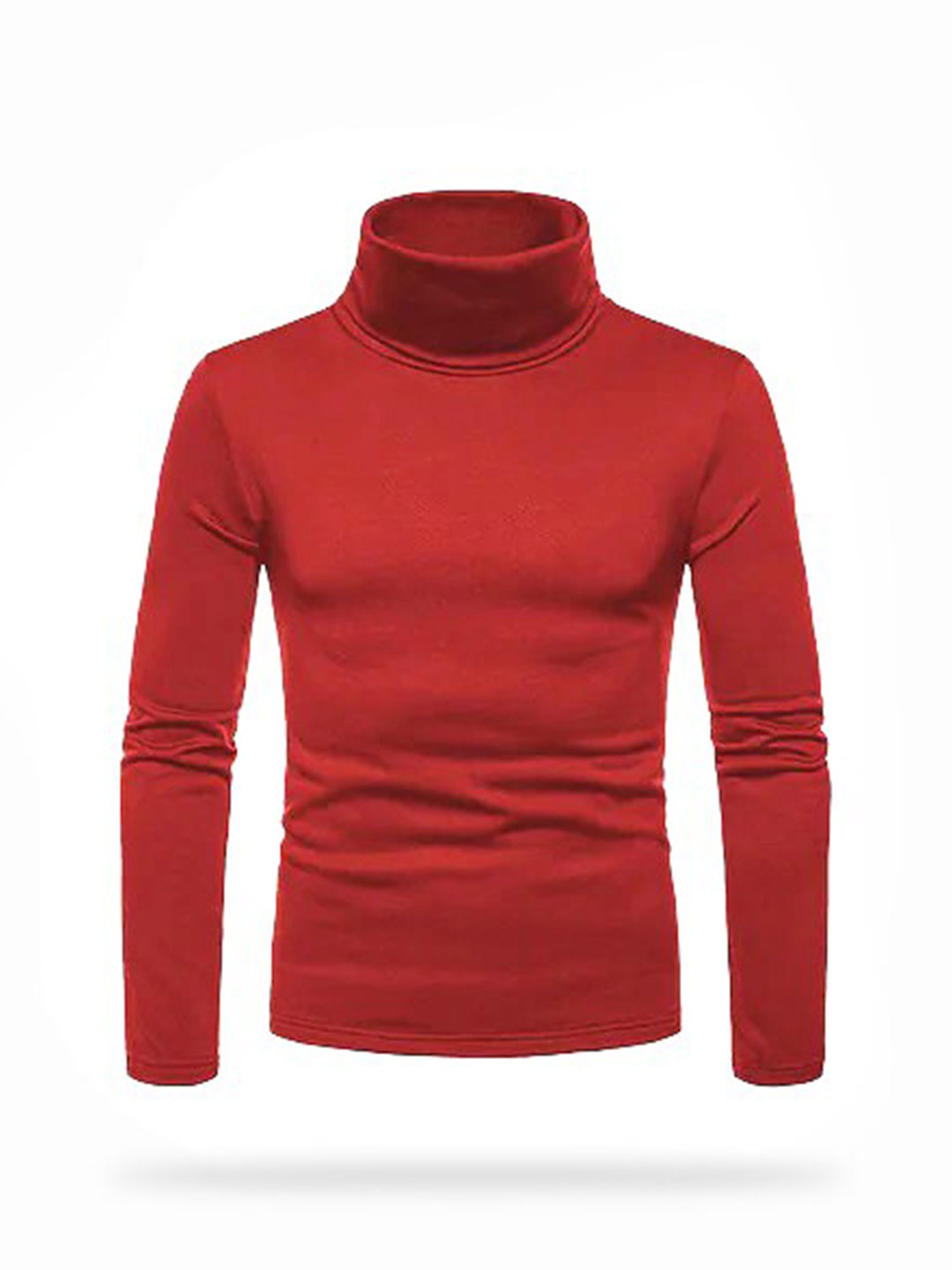 

AUSK High Neck Cotton T-shirt, Red