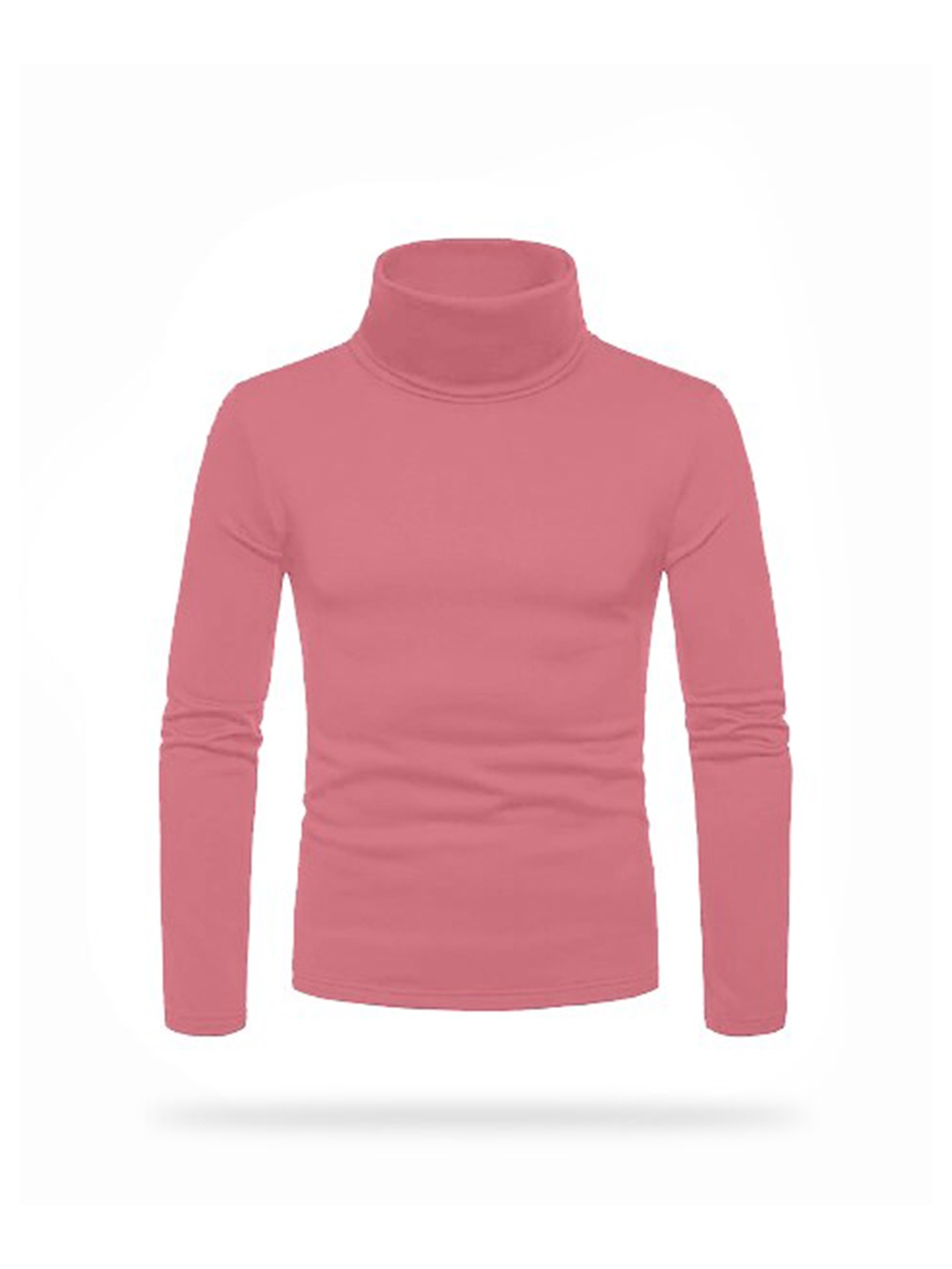 

AUSK Hign Neck Cotton T-shirt, Peach