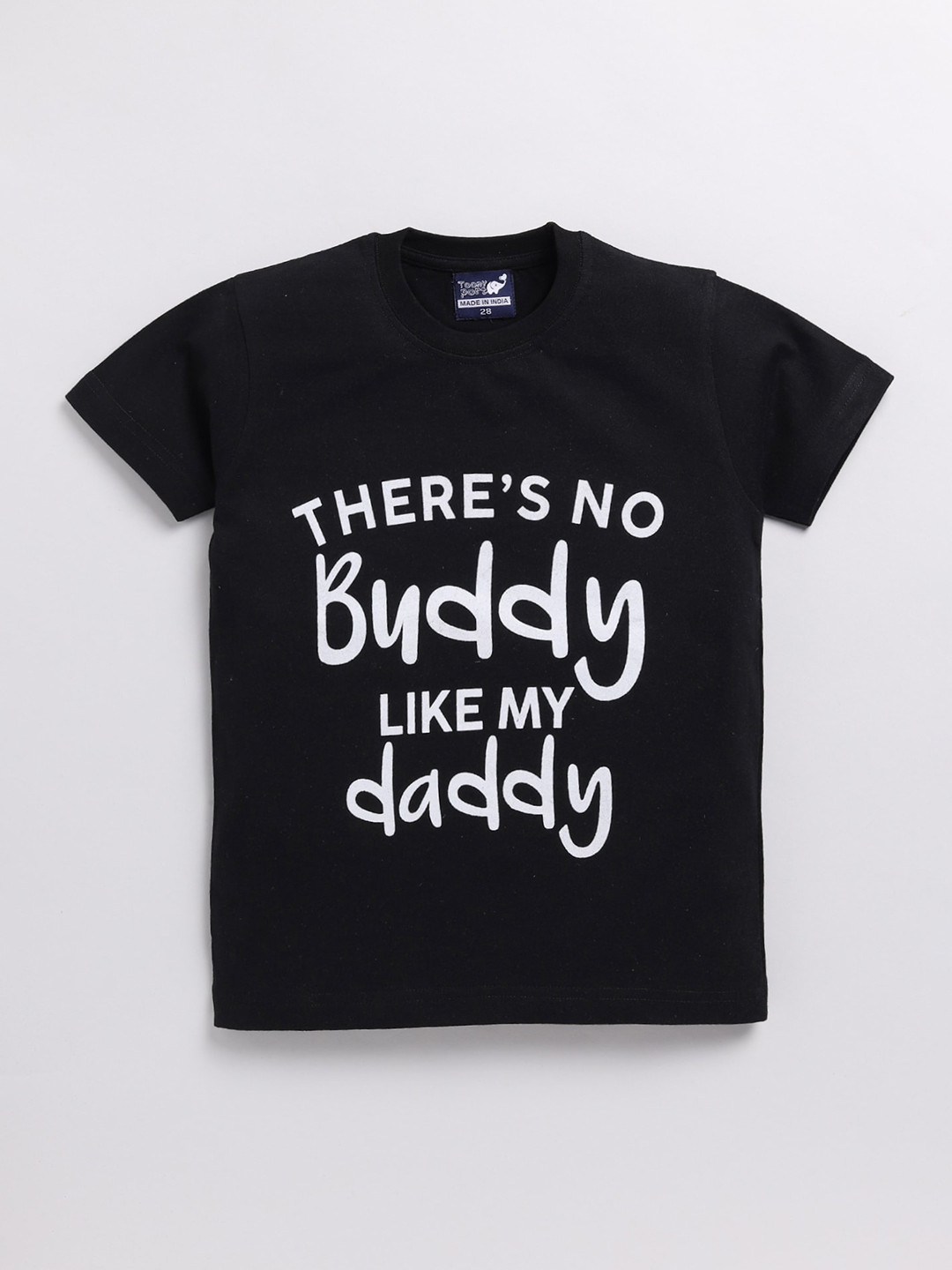 

Toonyport Boys Typography Printed Monochrome Cotton T-shirt, Black