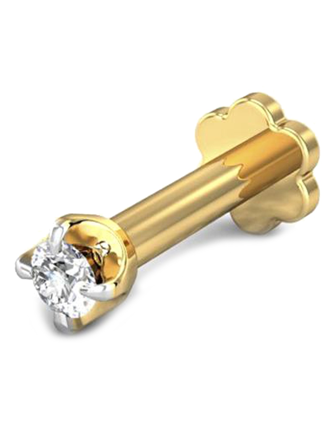 

CANDERE A KALYAN JEWELLERS COMPANY 18KT Gold Diamond Nosepin-0.3gm