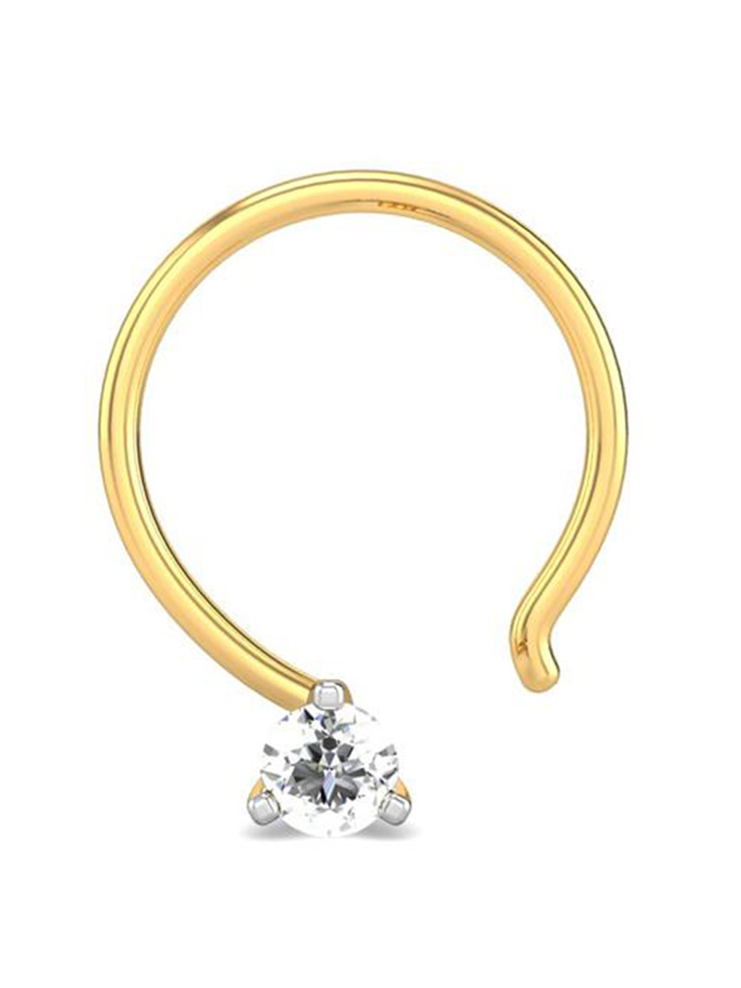 

CANDERE A KALYAN JEWELLERS COMPANY 18KT Gold Diamond Nosepin-0.17gm