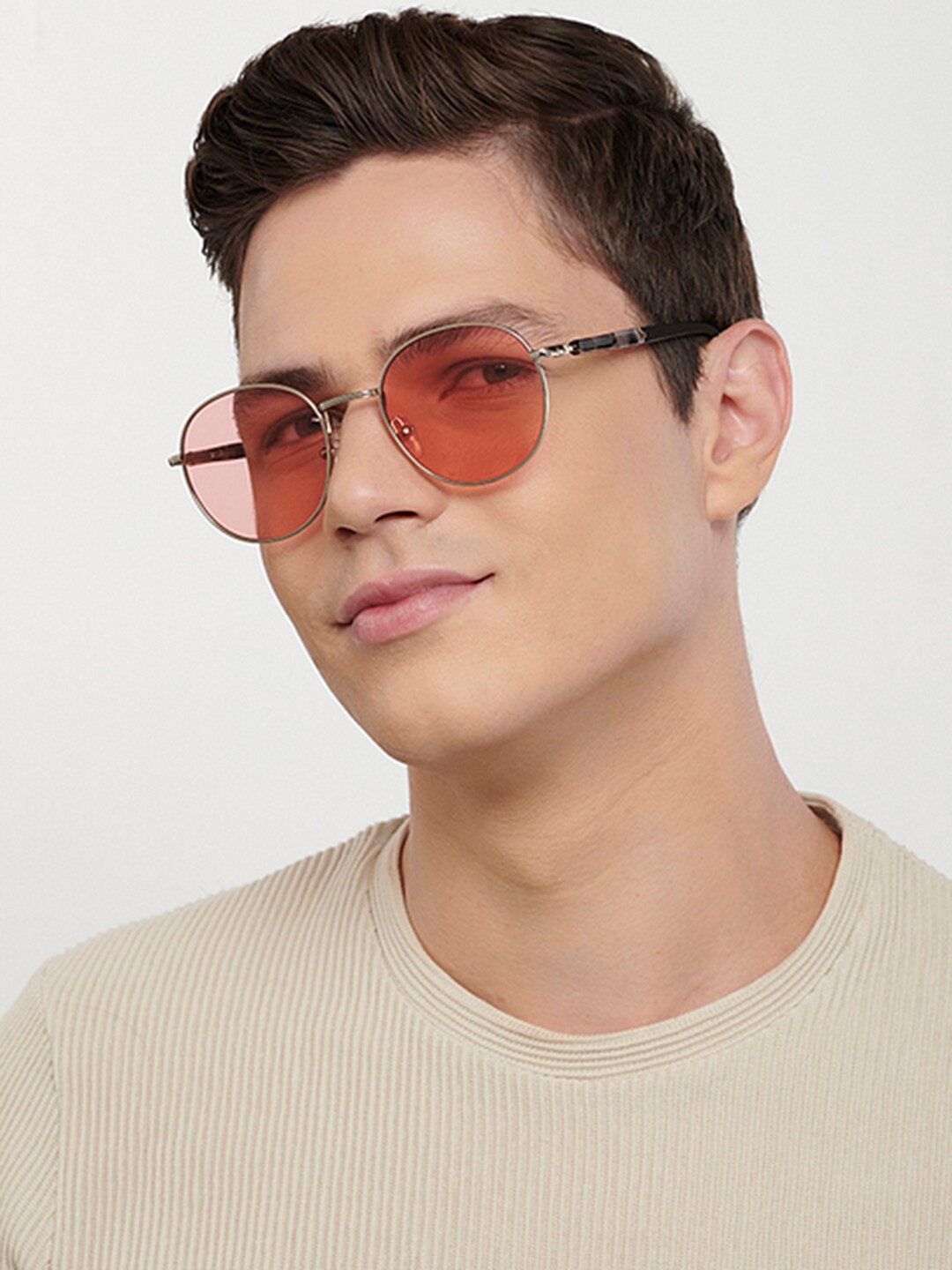 

John Jacobs Full Rim Round Sunglasses with UV Protected Lens 147674, Pink