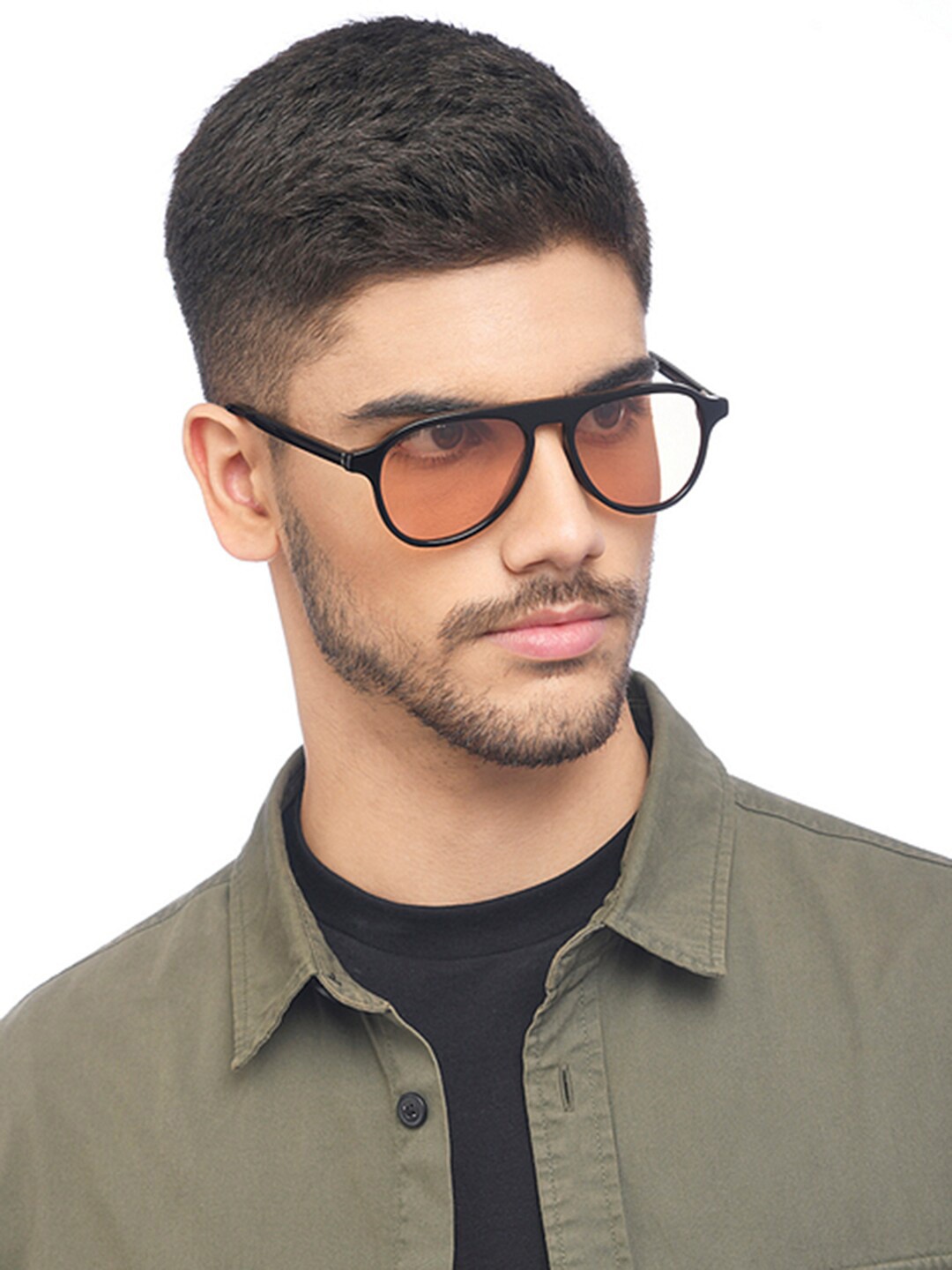 

John Jacobs Full Rim Square Sunglasses with UV Protected Lens 148206, Brown