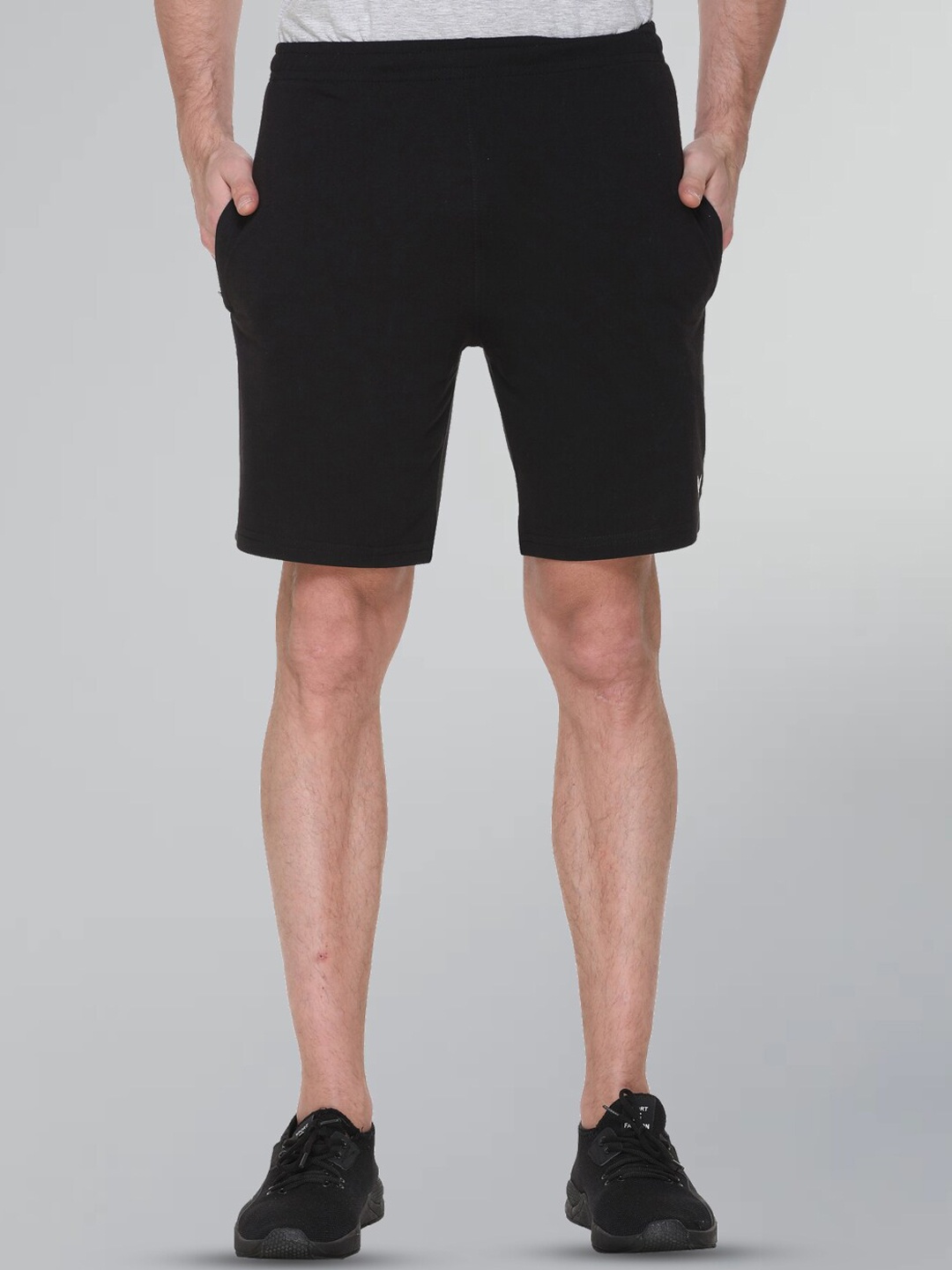 

GODFREY Men Regular Fit Rapid Dry Cotton Sports Shorts, Black