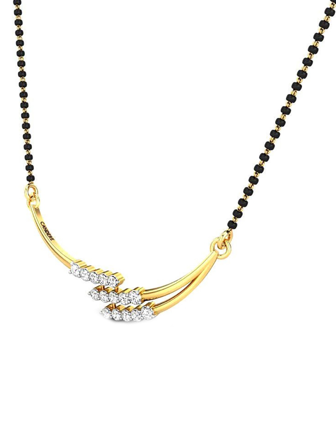 

CANDERE A KALYAN JEWELLERS COMPANY Cubic Zirconia-Studded 18KT Gold Pendant-1.4gm